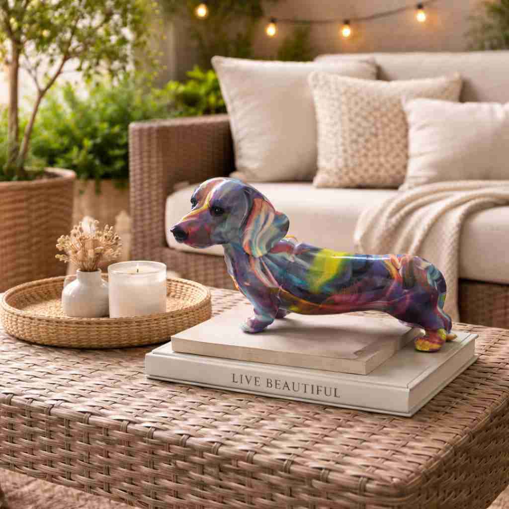 Escultura Resina Salchicha Colores Vivos - miniatura 5