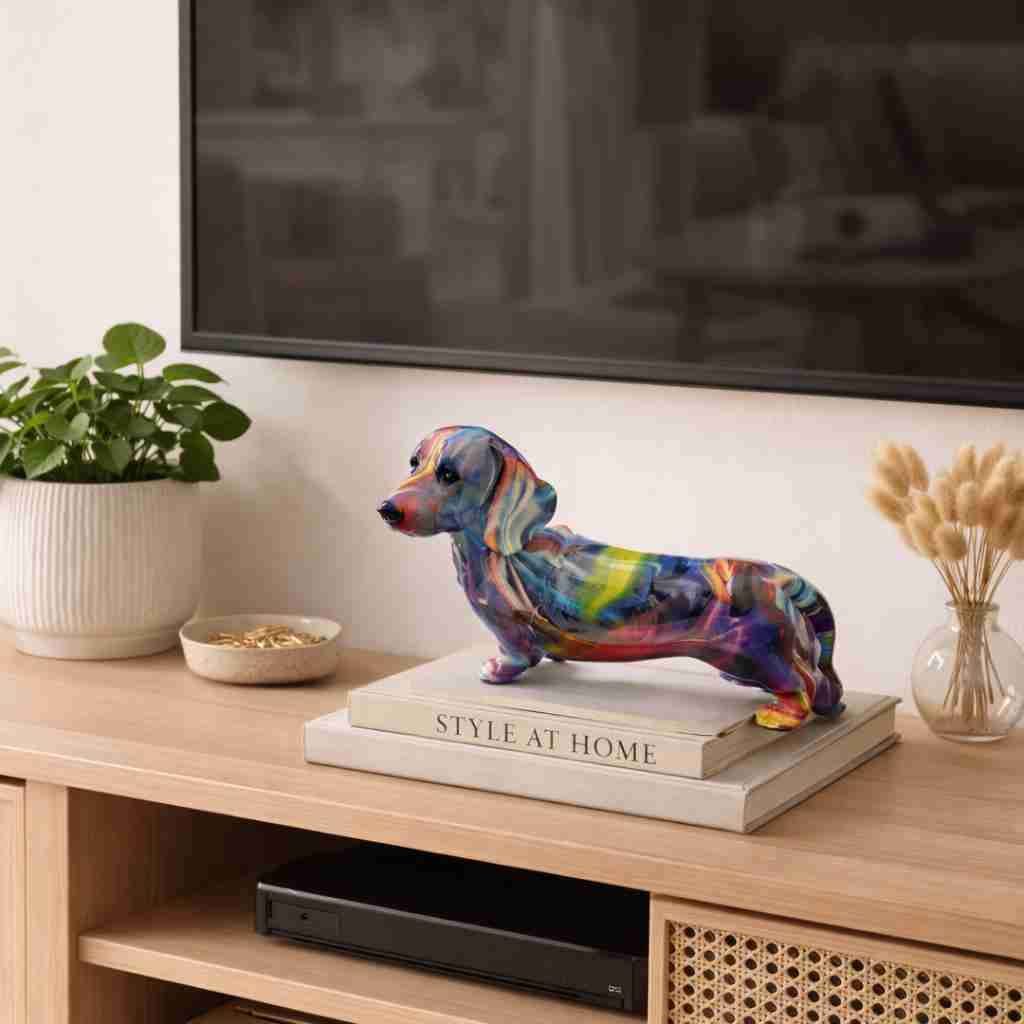 Escultura Resina Salchicha Colores Vivos - miniatura 6