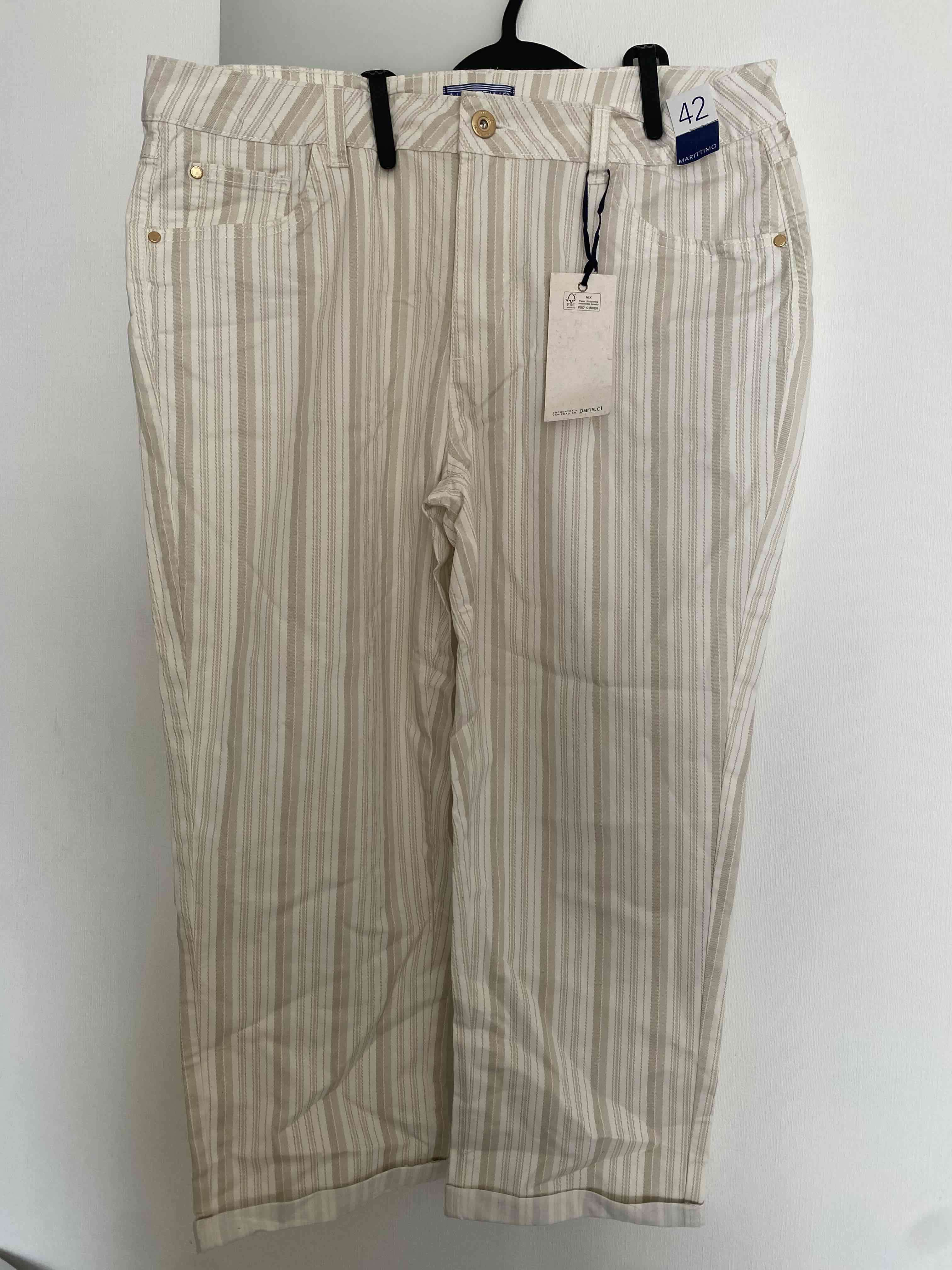 Pantalones a rayas blancos - miniatura 1