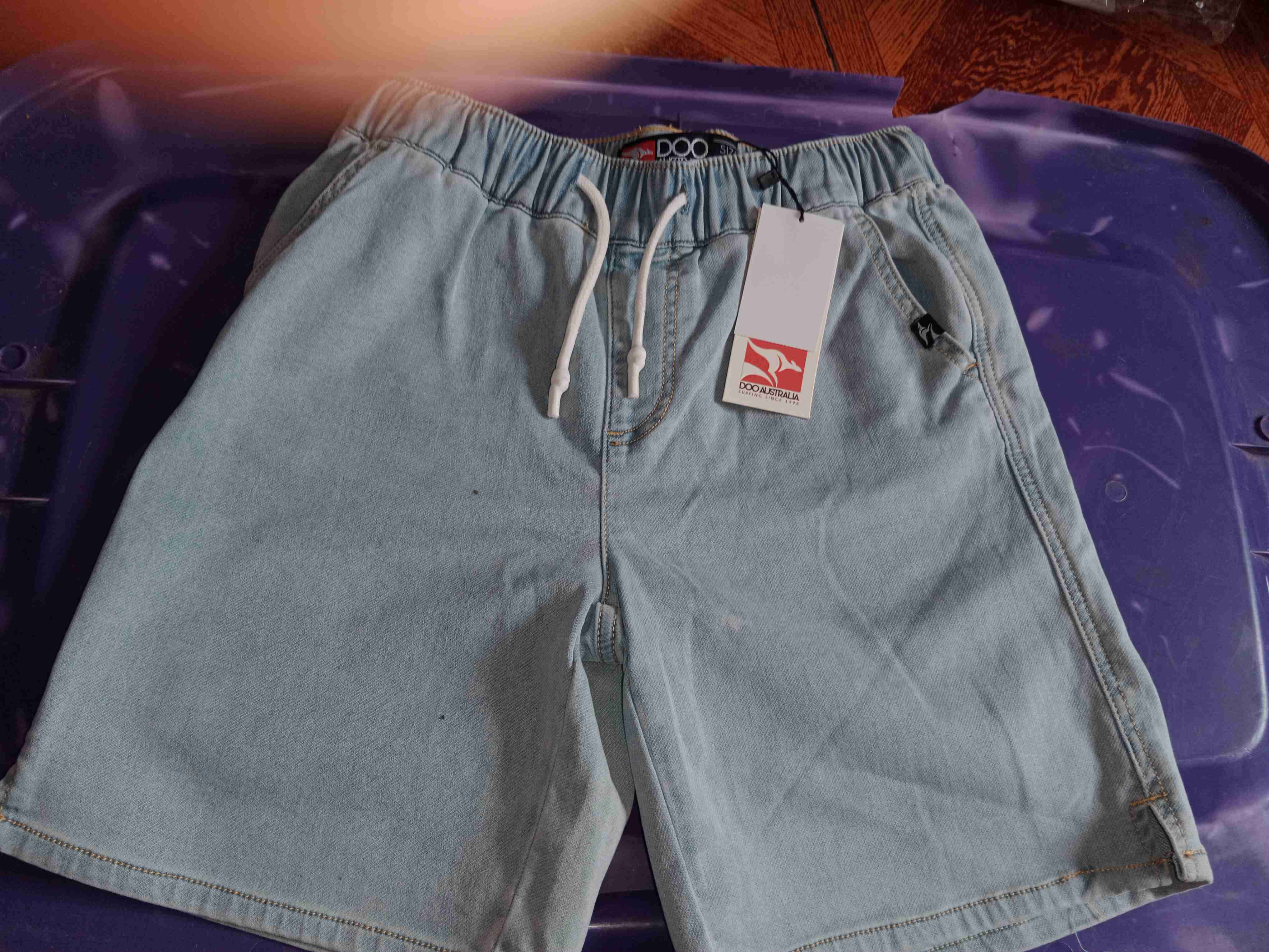 Shorts de mezclilla azul claro - miniatura 1