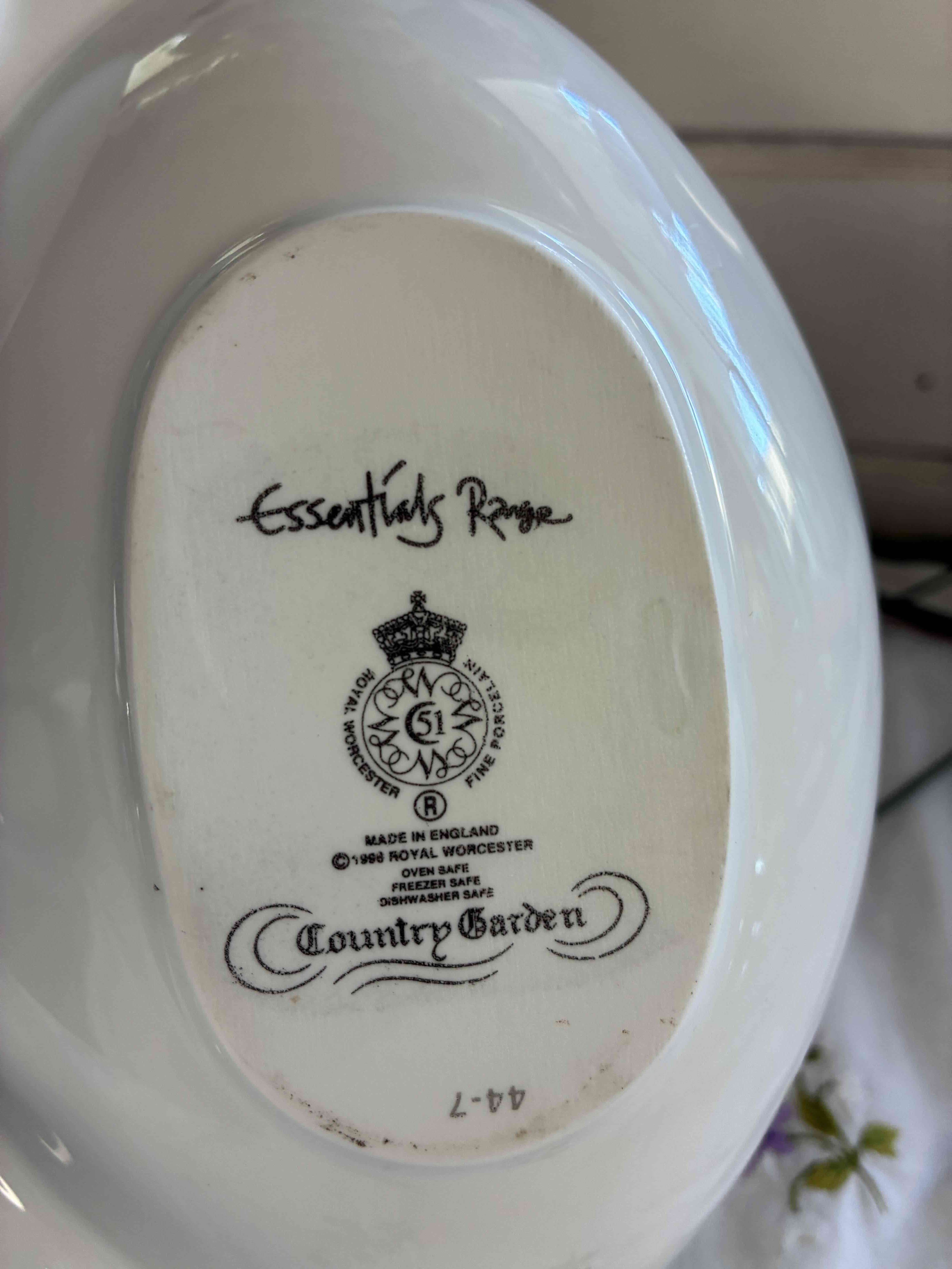 Plato compartido de porcelana floral - miniatura 4