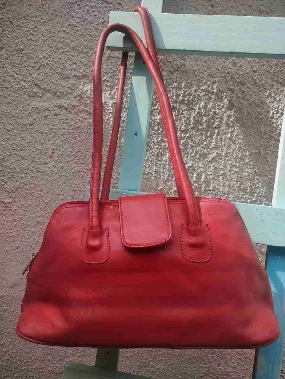 Cartera roja de 100% cuero - miniatura 1