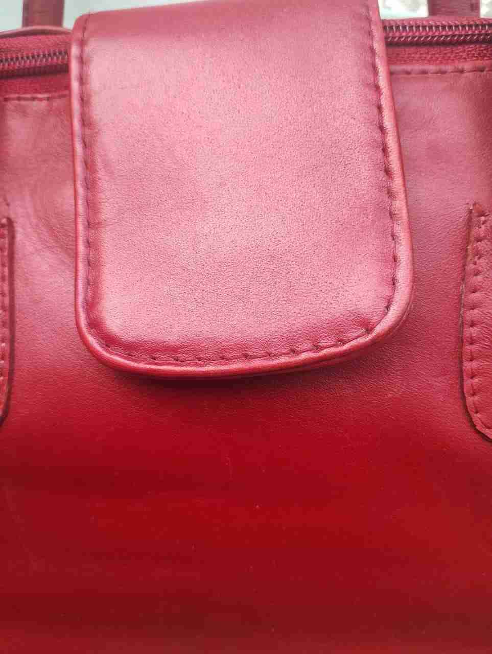 Cartera roja de 100% cuero - miniatura 4