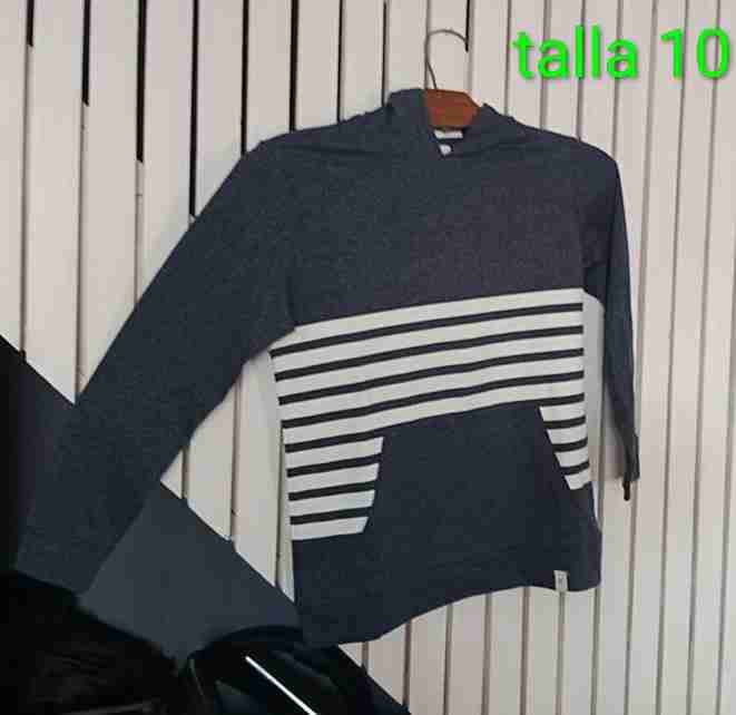 Polerón rayado azul talla 10 - miniatura 2