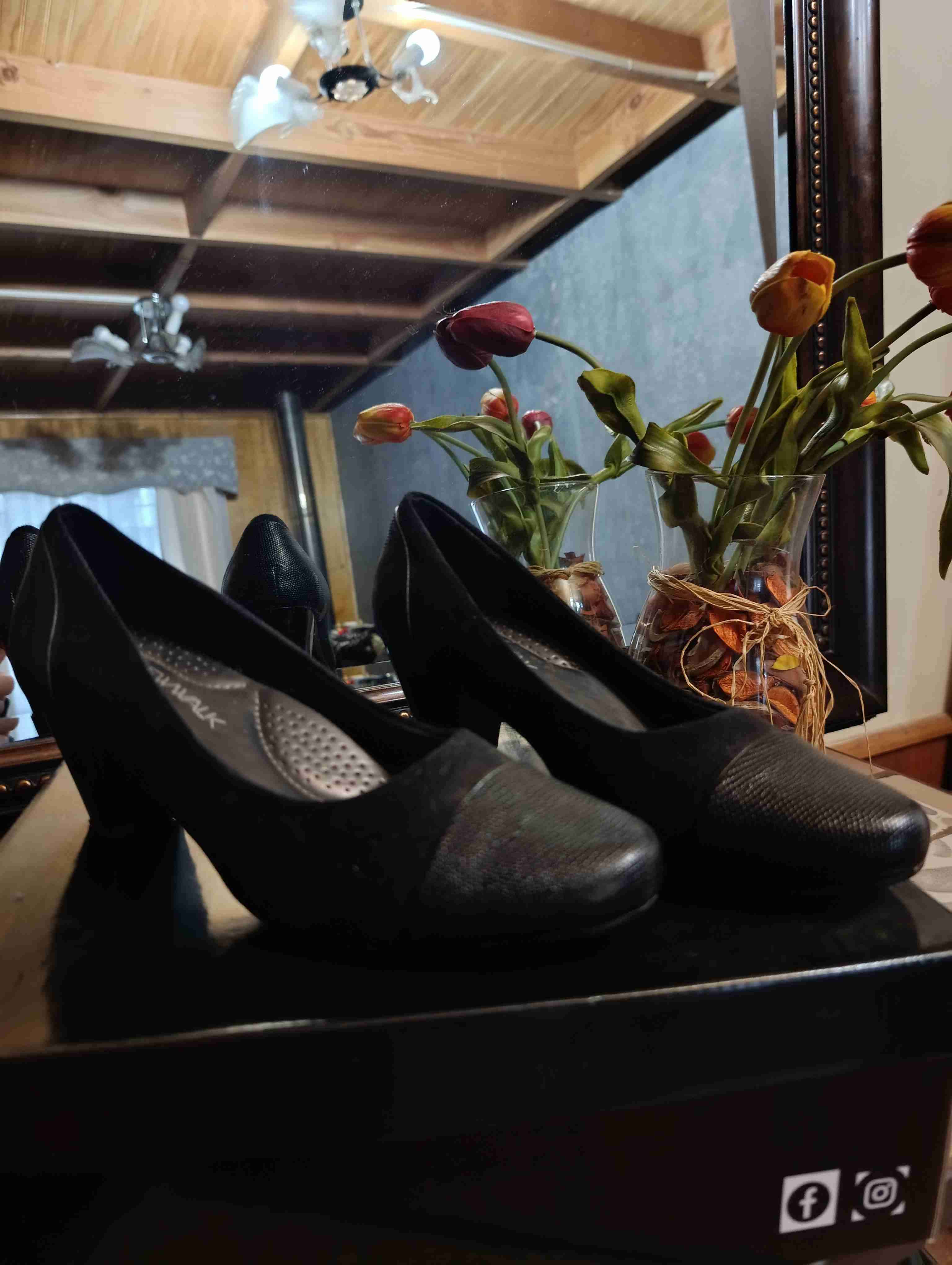 Zapatos de tacón negro mujer