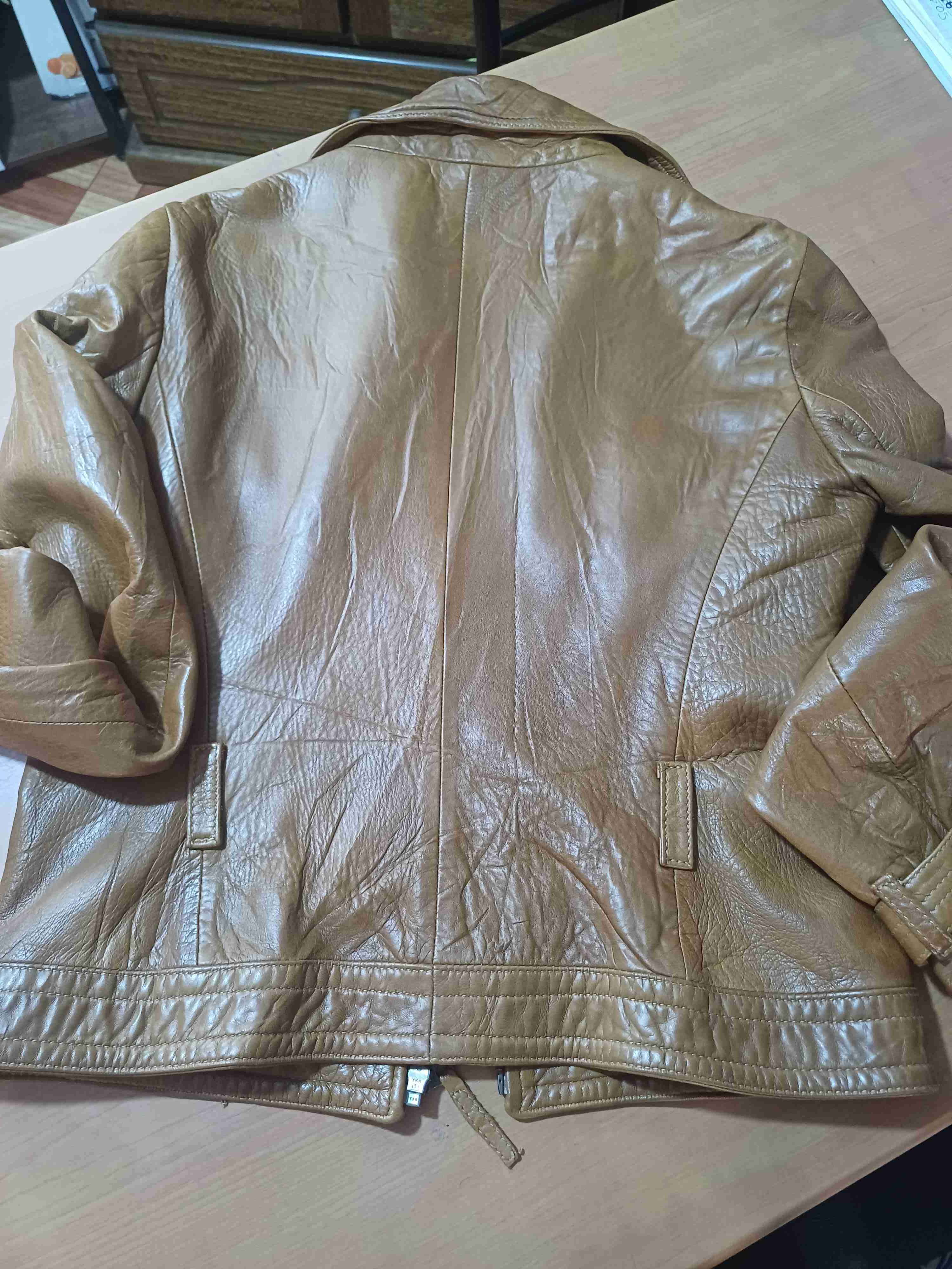 Chaqueta de cuero marrón - miniatura 3