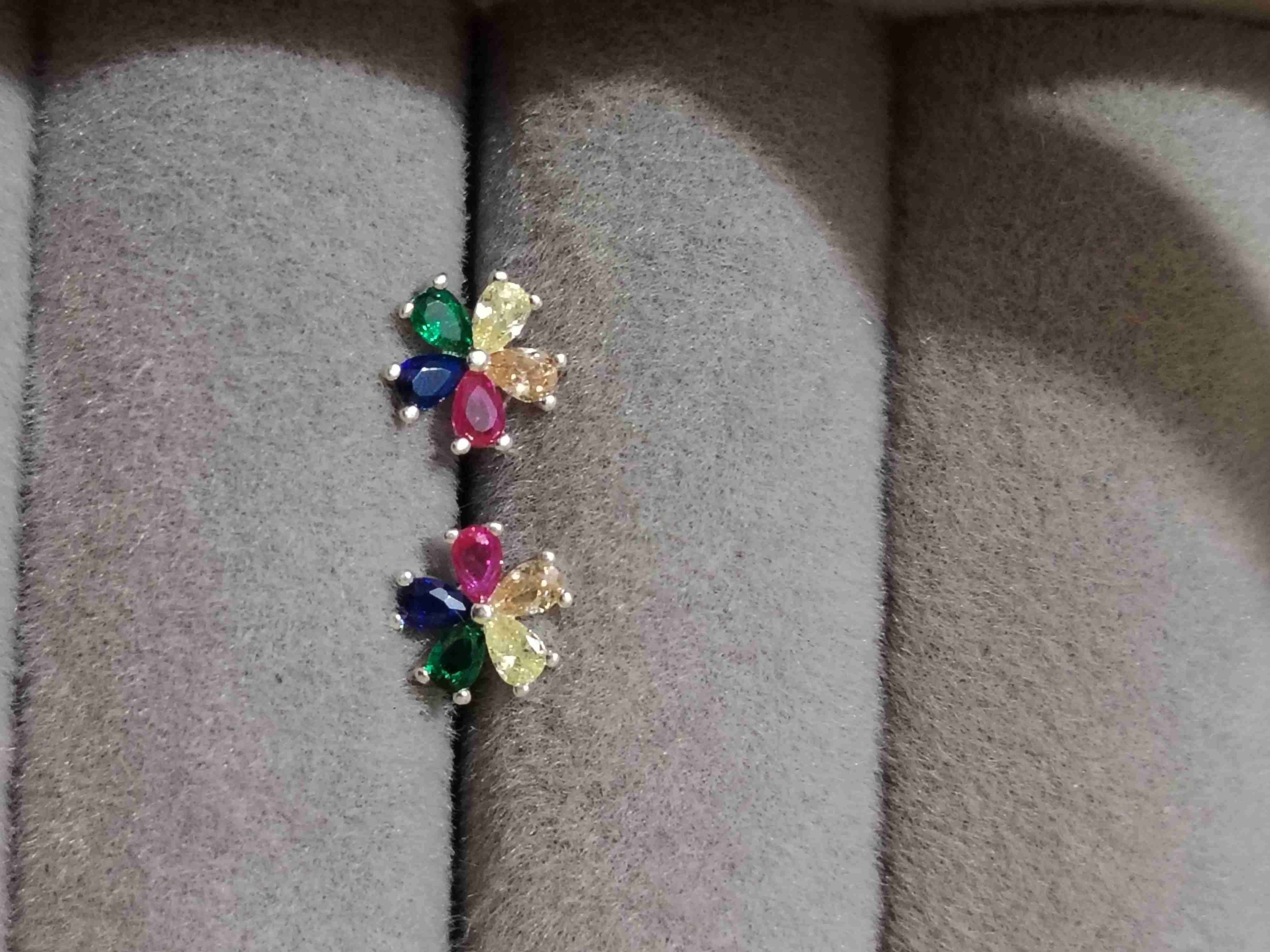 Aros flores multicolores - miniatura 1