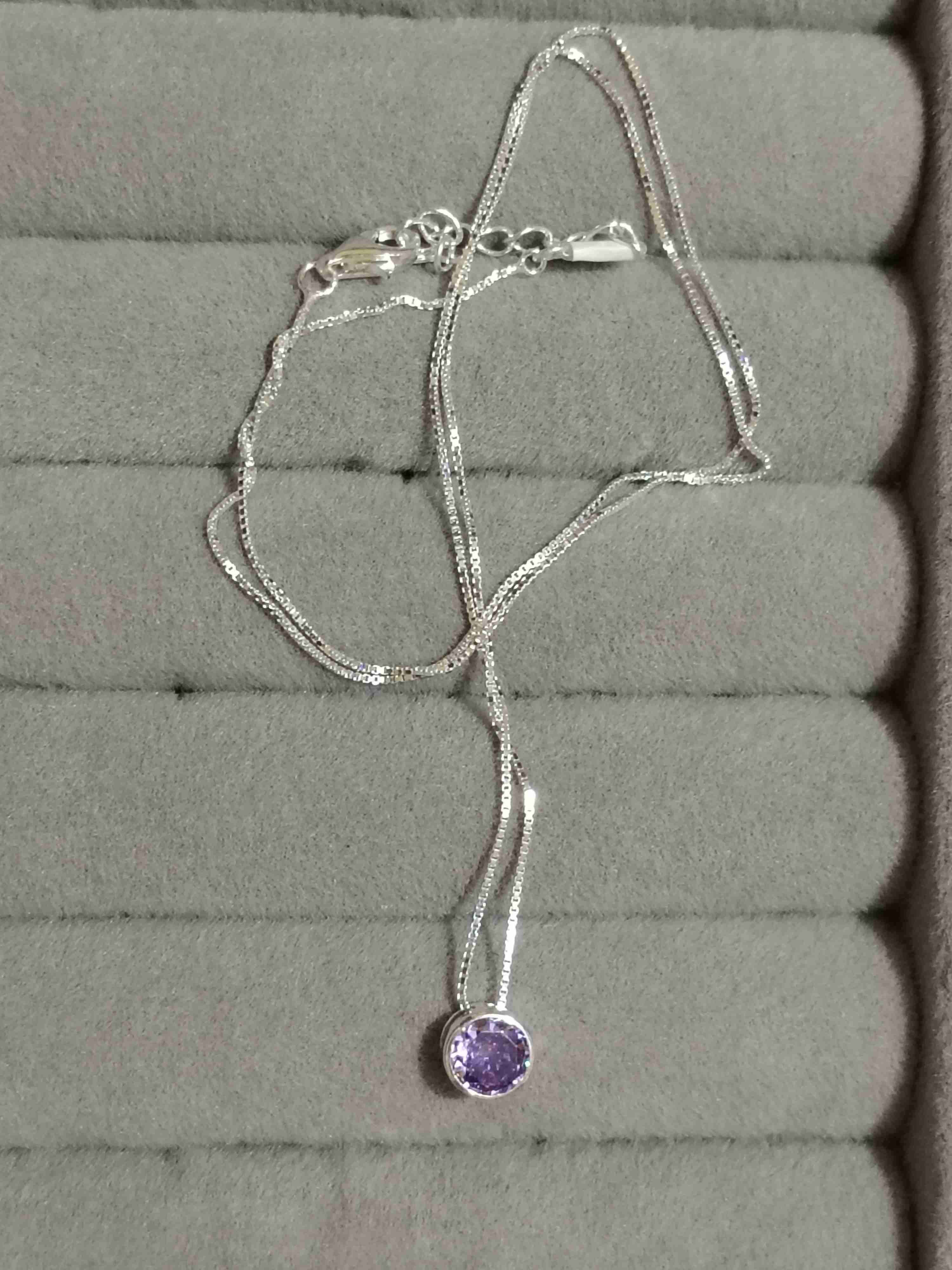 Collar de plata con amatista