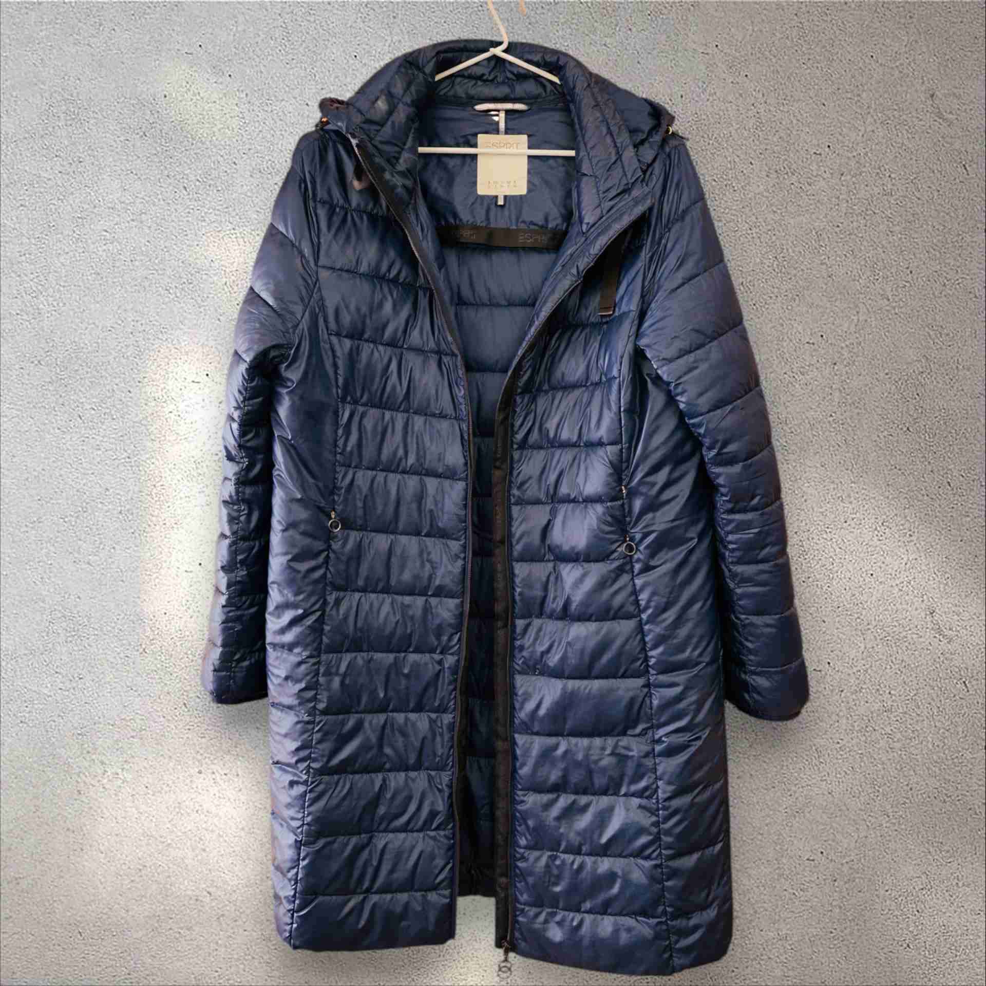 Chaqueta larga acolchada azul - miniatura 1