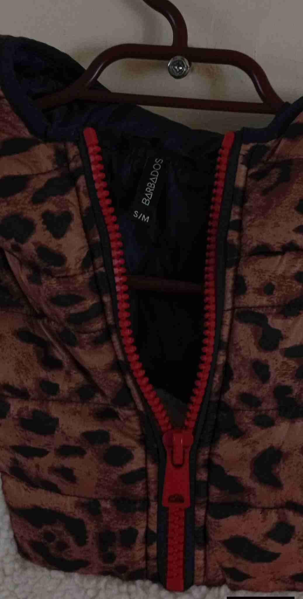 Chaqueta peluda con capucha animal print - miniatura 2