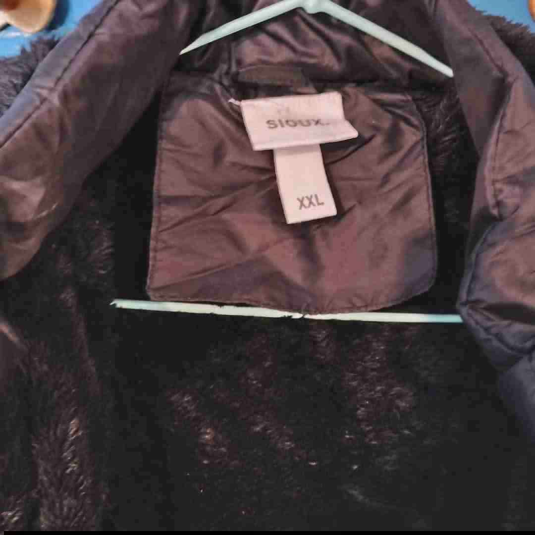 chaqueta de hombre negro con forro de felpa - miniatura 4