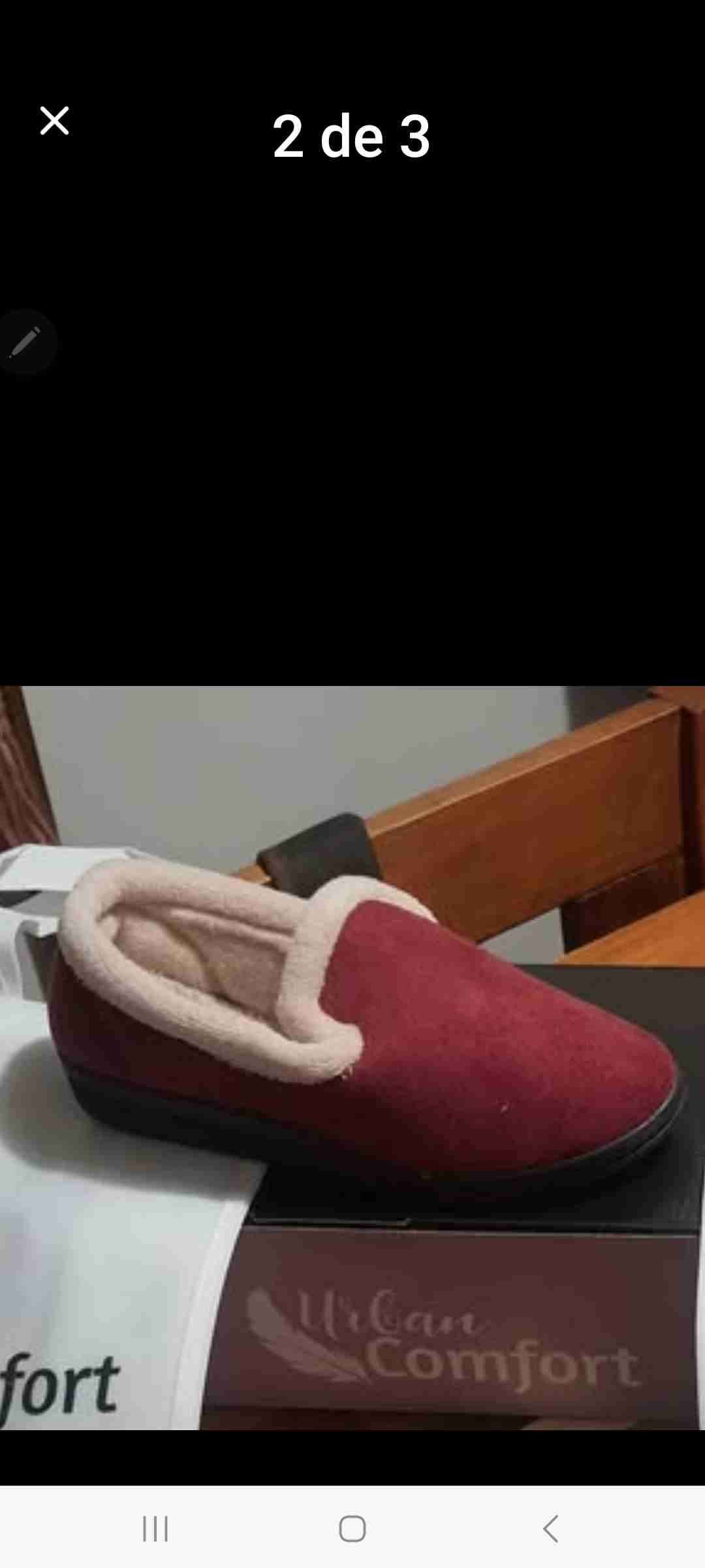 Pantuflas Urban Comfort burdeos - miniatura 1