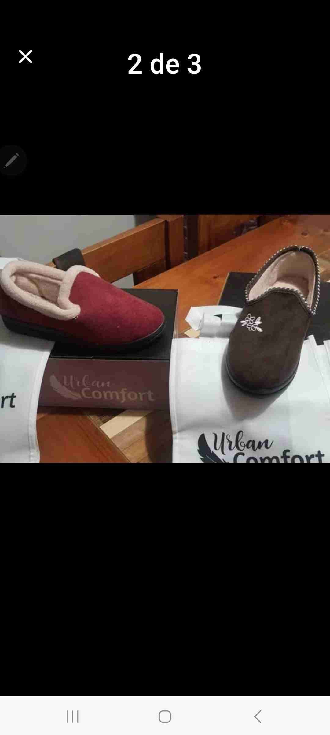 Pantuflas Urban Comfort burdeos - miniatura 3