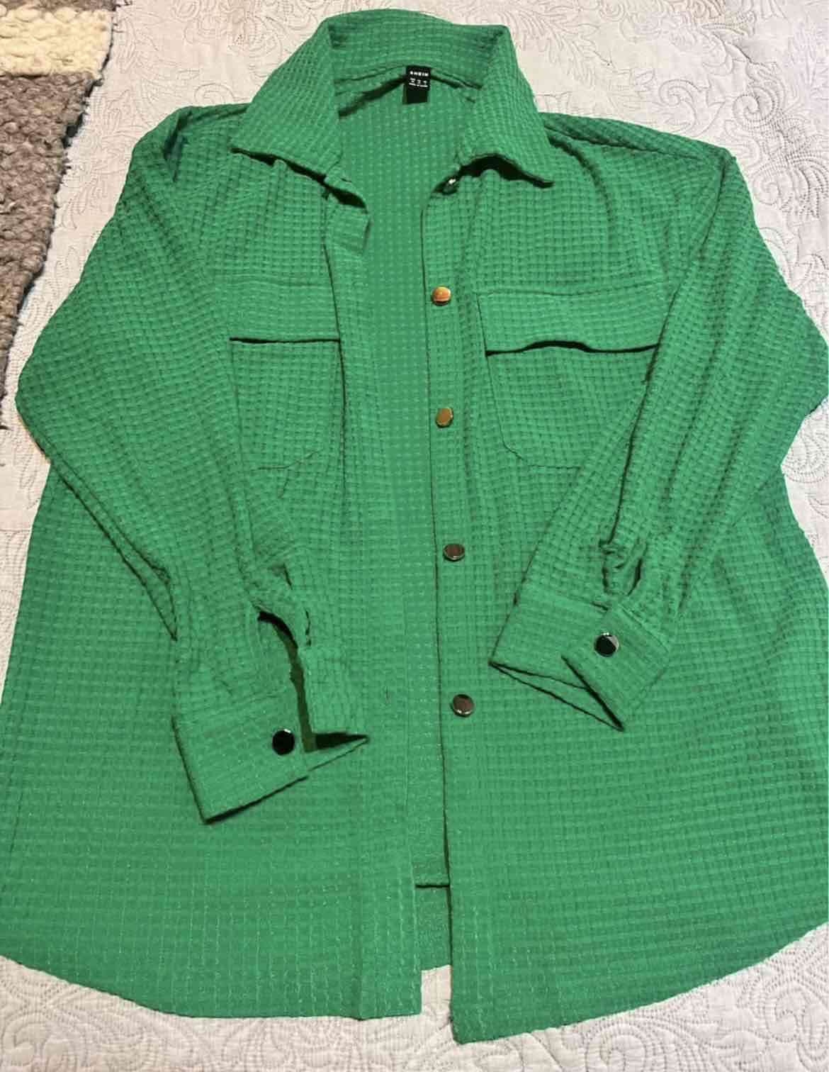 Chaqueta verde con bolsillos - miniatura 2
