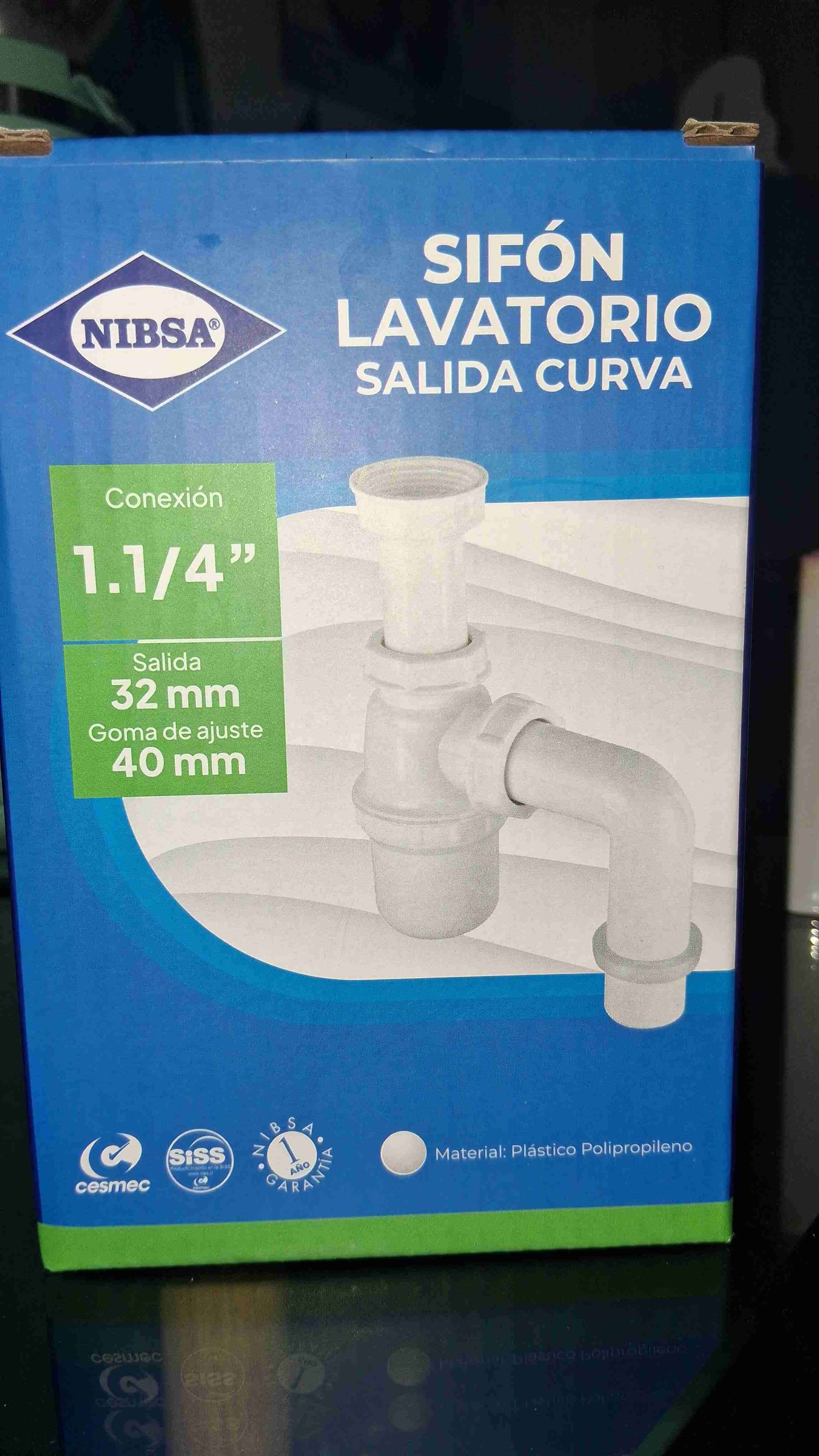 Sifón lavatorio curva 1.1/4 pulgadas - miniatura 1