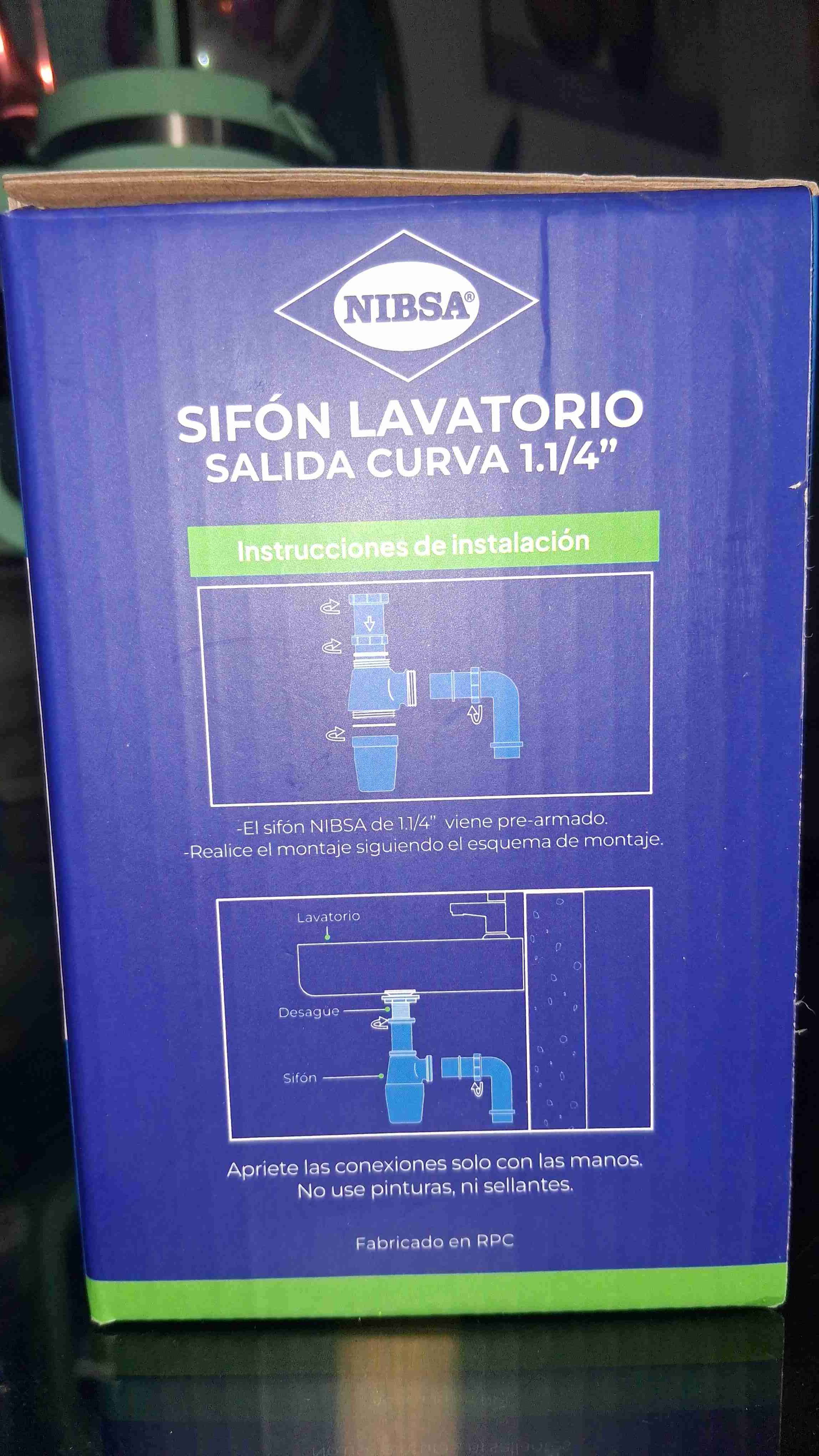 Sifón lavatorio curva 1.1/4 pulgadas - miniatura 2