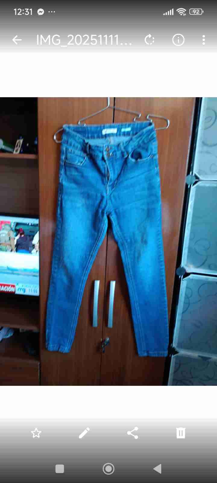 Jeans azules casuales niña - miniatura 1