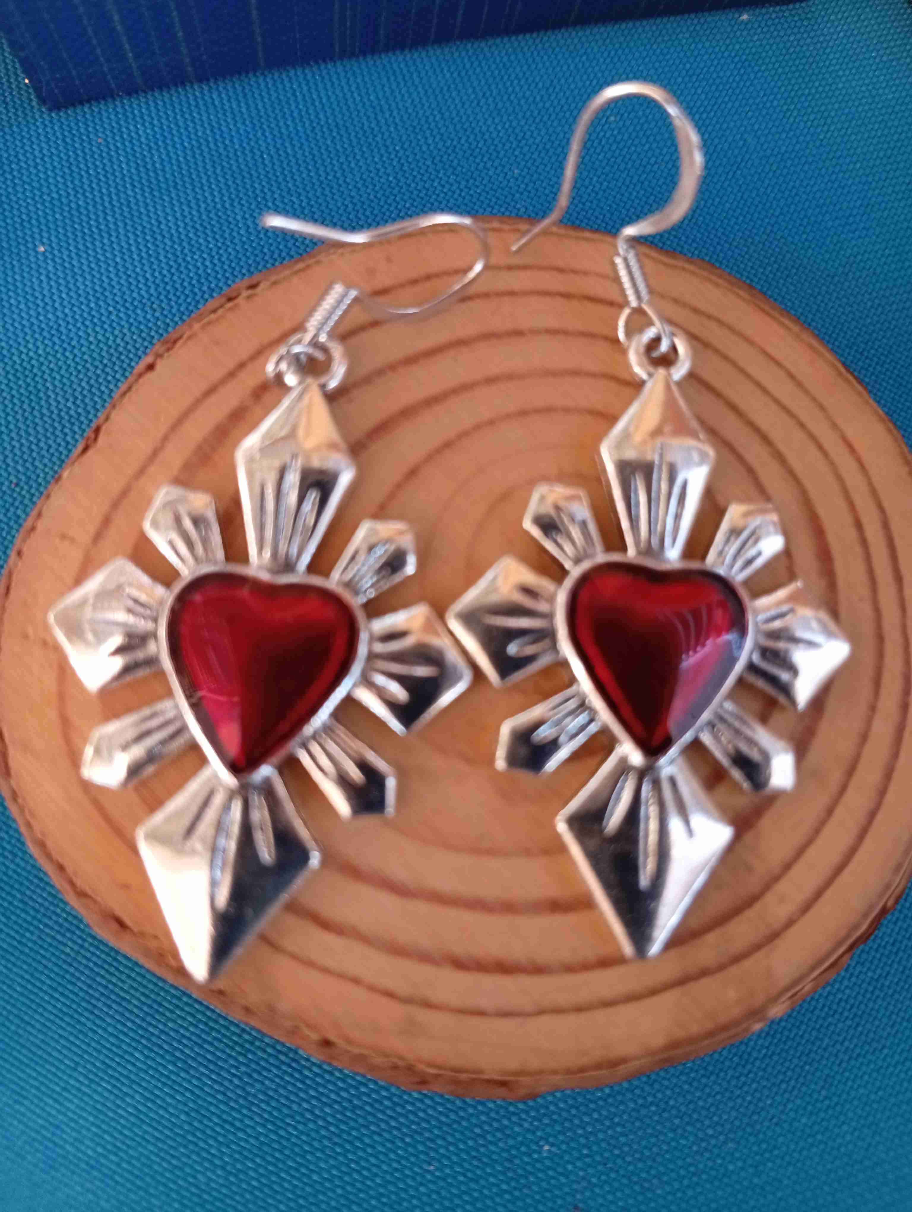 Aros de corazón metálicos - miniatura 3