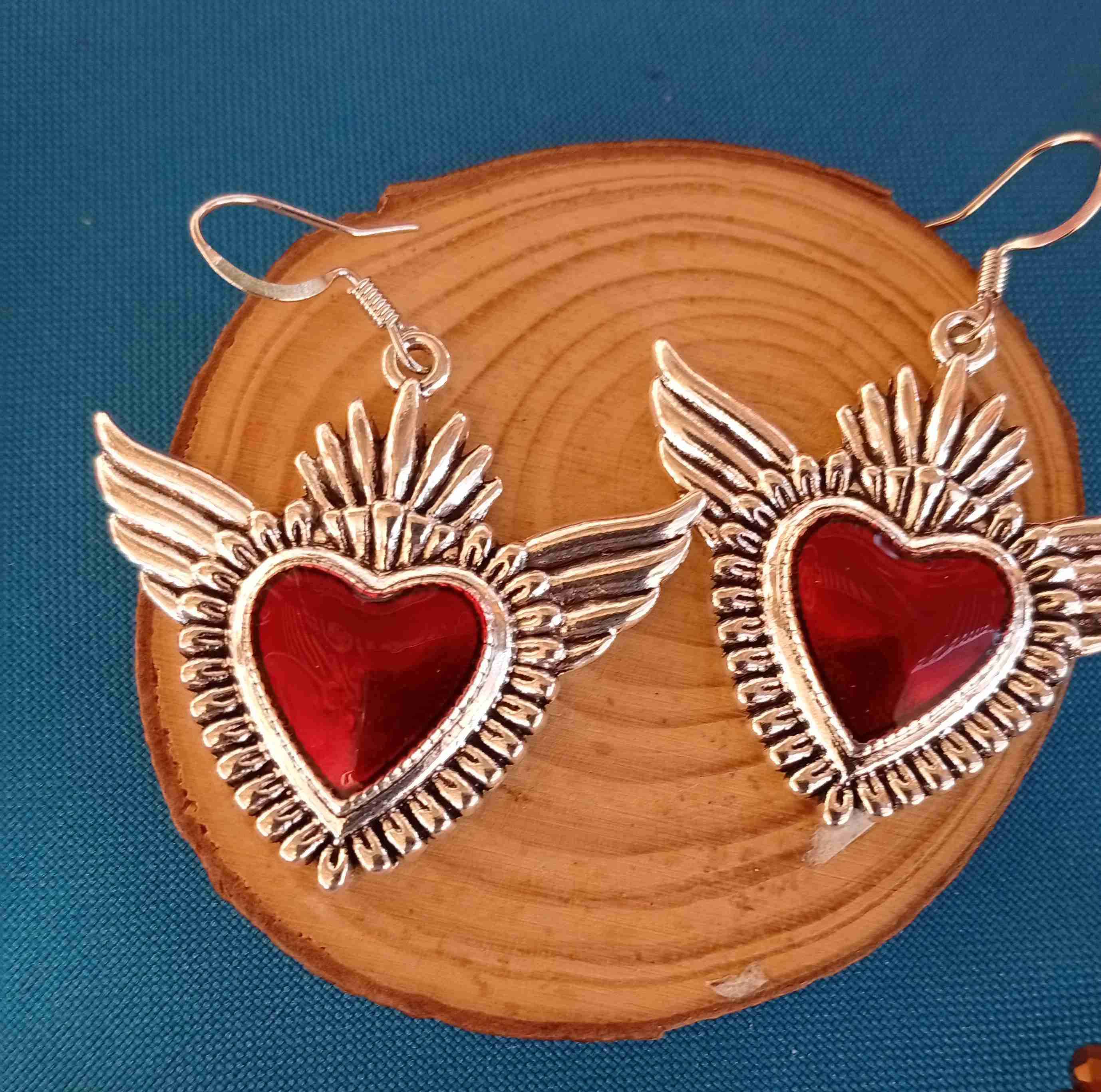 Aros de corazón metálicos - miniatura 5