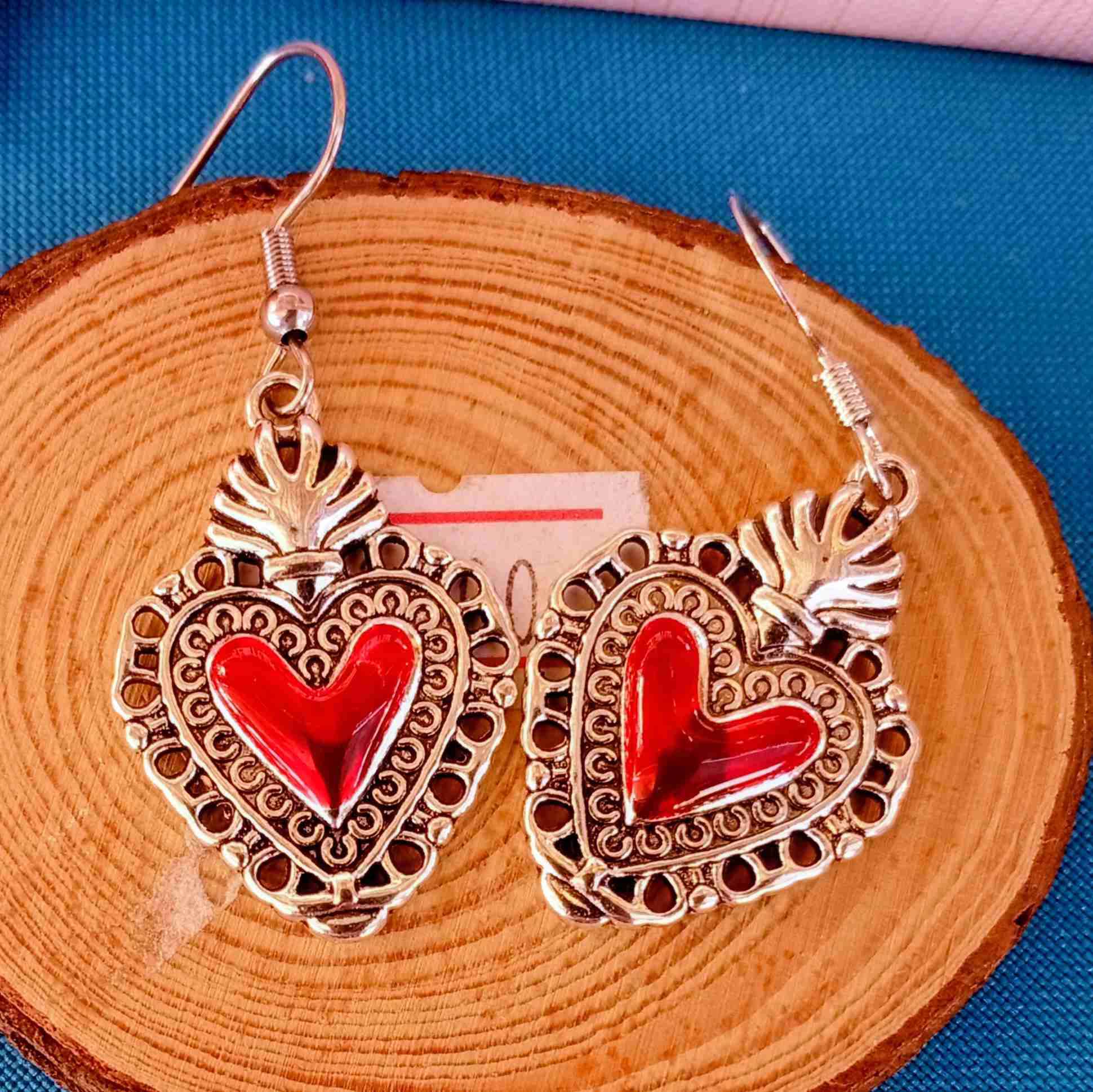 Aros de corazón metálicos - miniatura 6