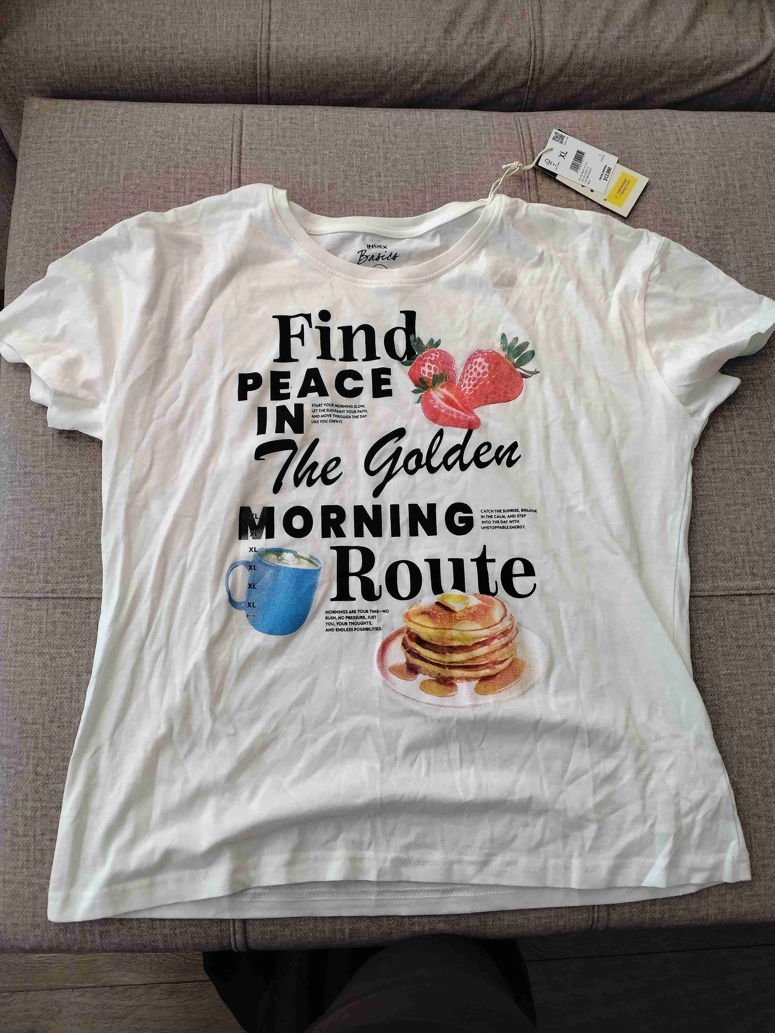 Polera blanca estampada tamaño XL - miniatura 1