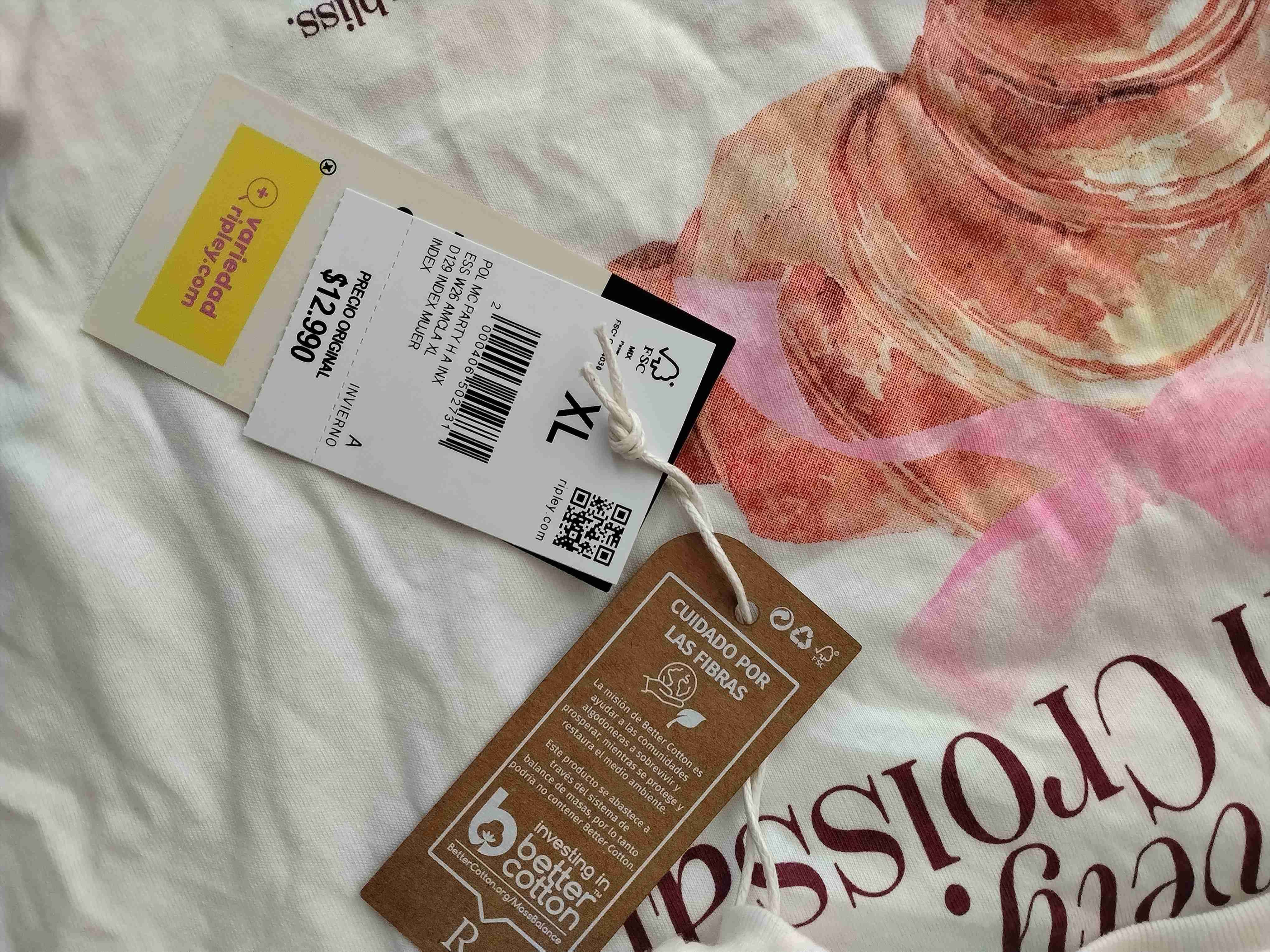 Camiseta blanca diseño croissant - miniatura 3