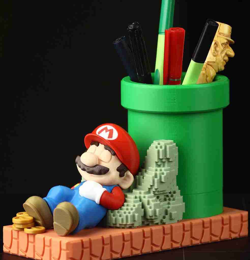 Portalápices Super Mario decorativo - miniatura 1