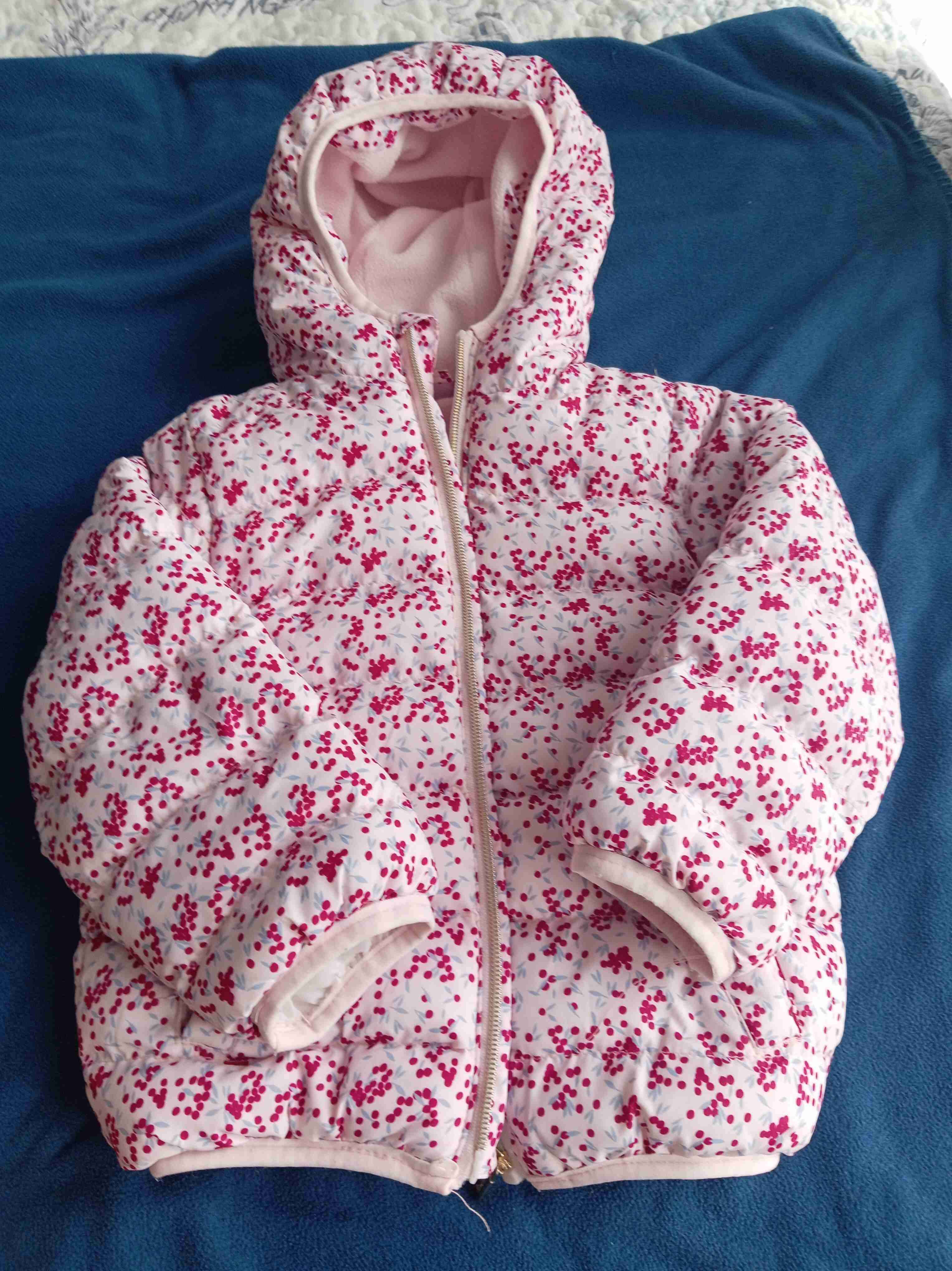 Chaqueta infantil de flores rosa