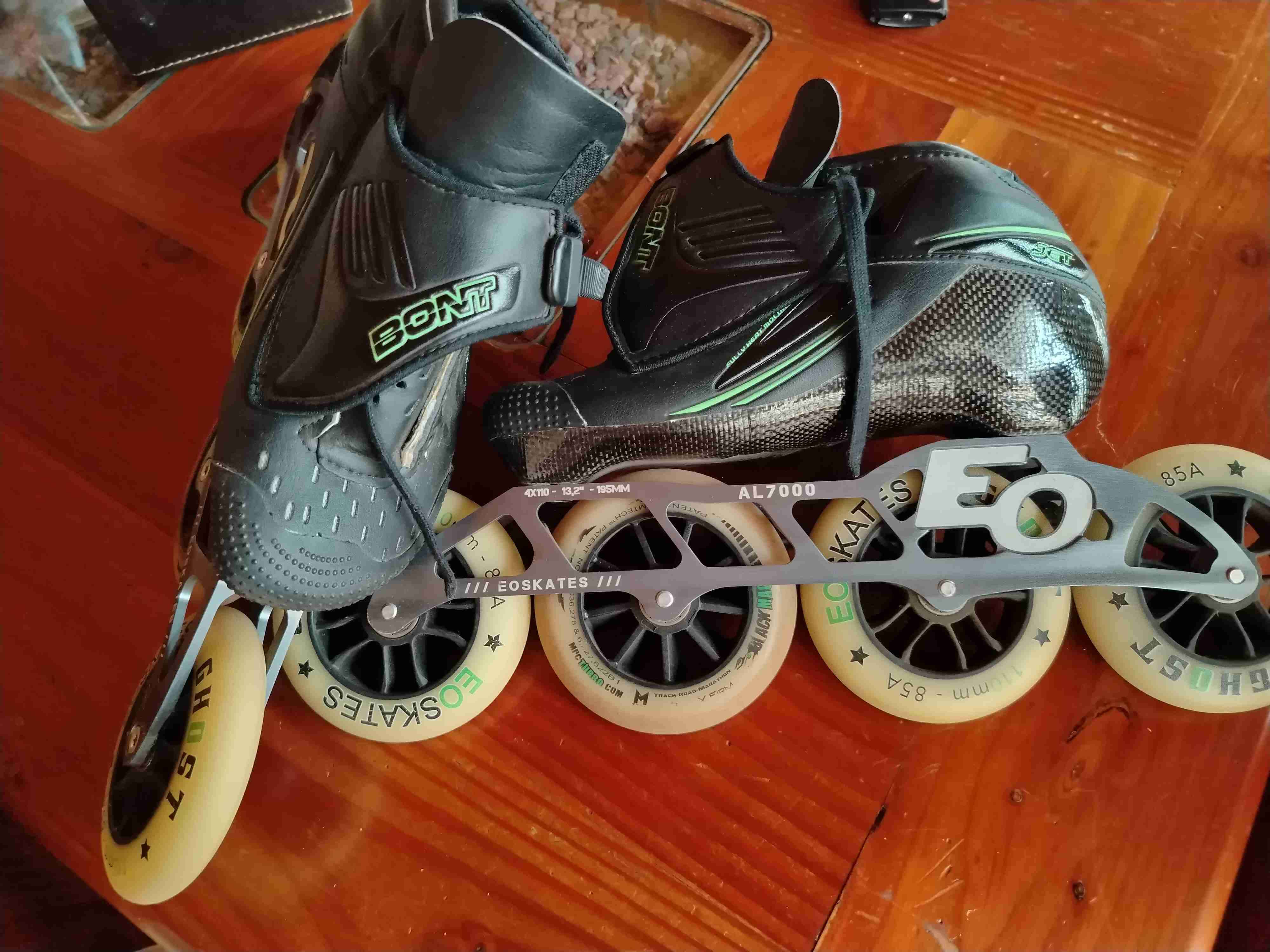 Patines de velocidad Bont negros - miniatura 1