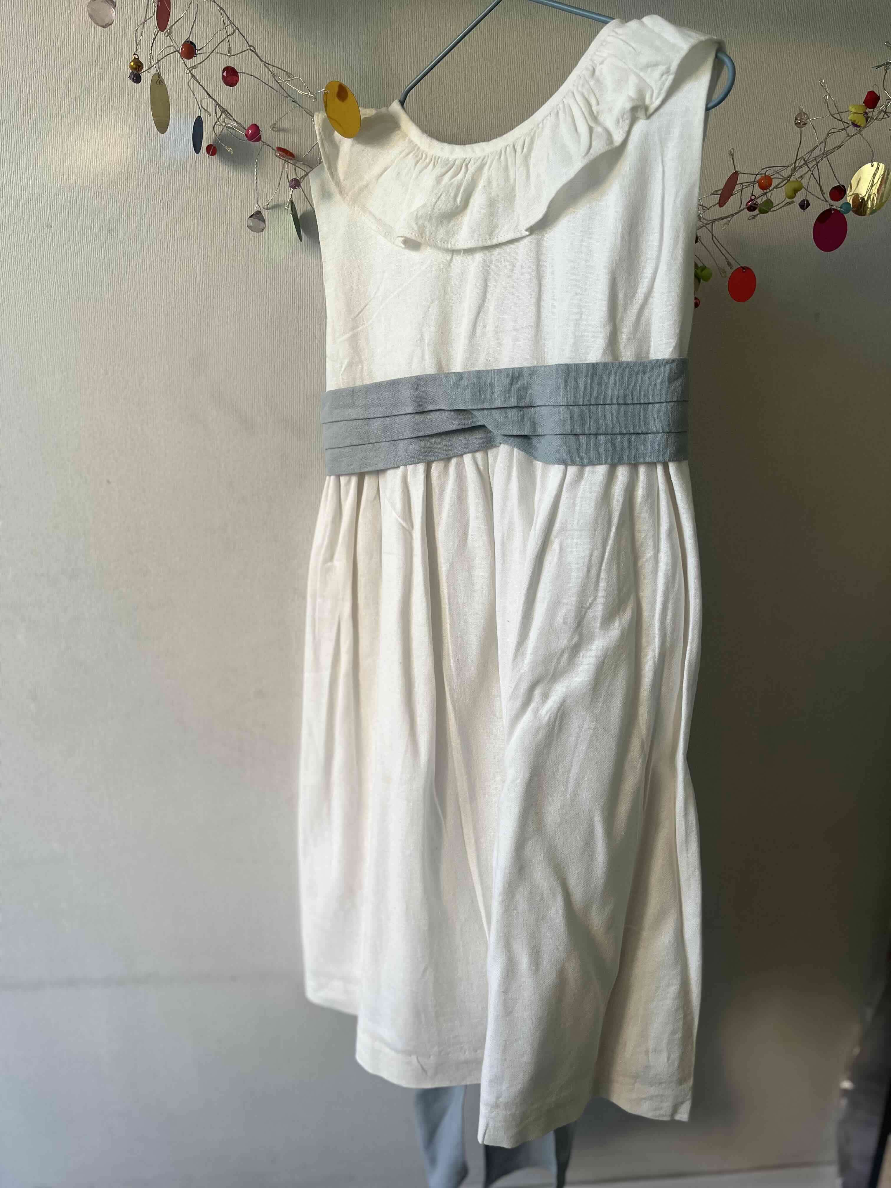 Vestido lino con lazo talla 8 - miniatura 1