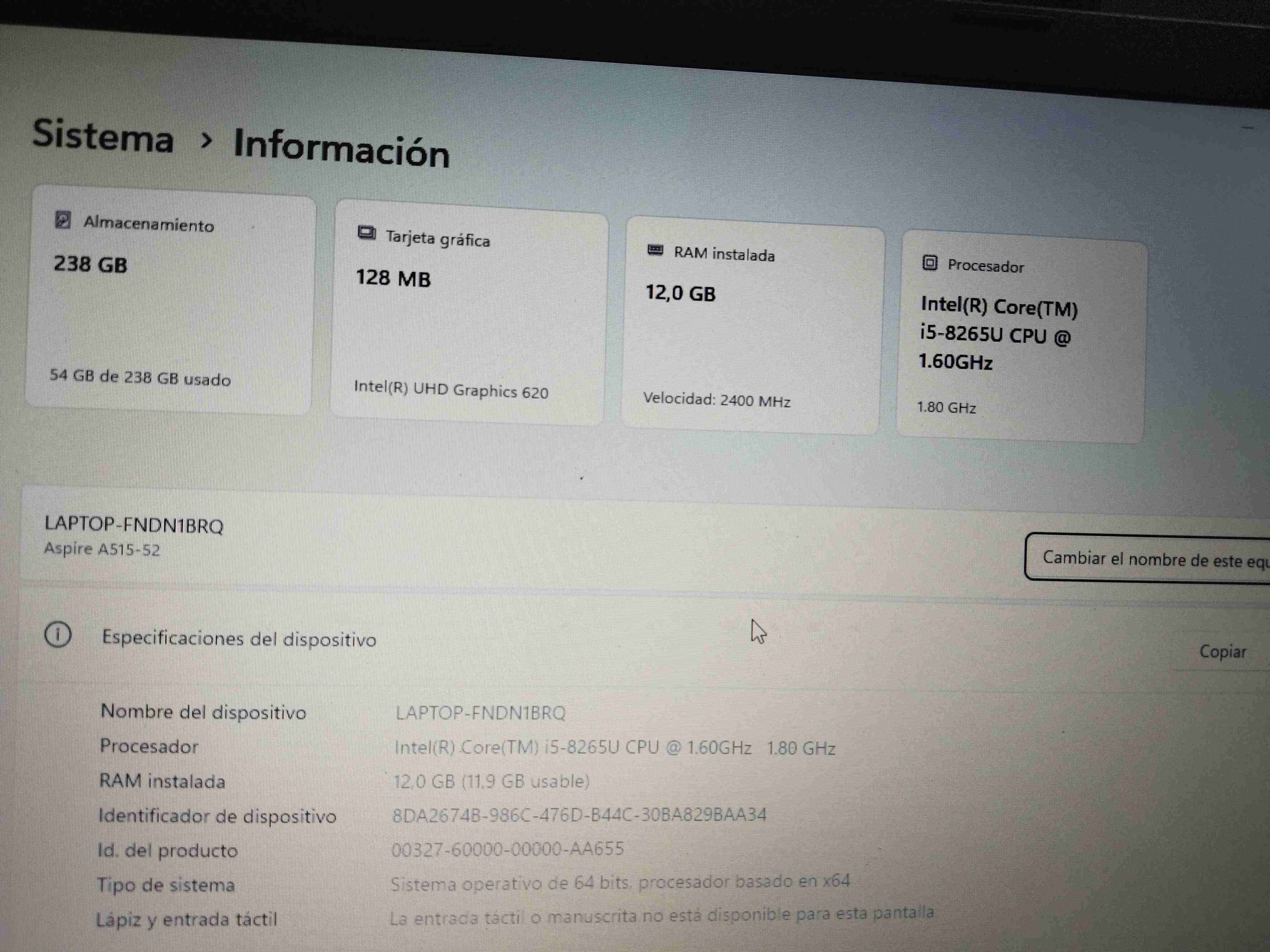 Notebook Acer Aspire usado - miniatura 2