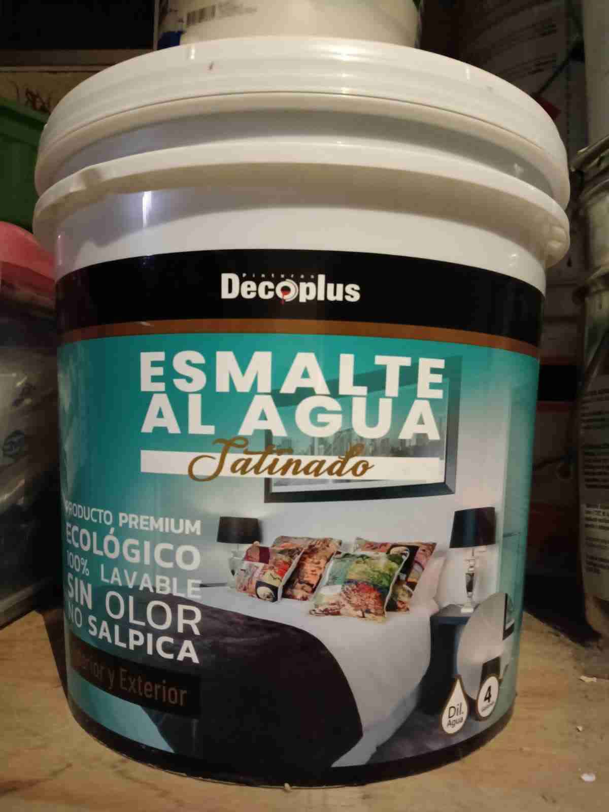 Esmalte al agua satinado Decoplus color negro
