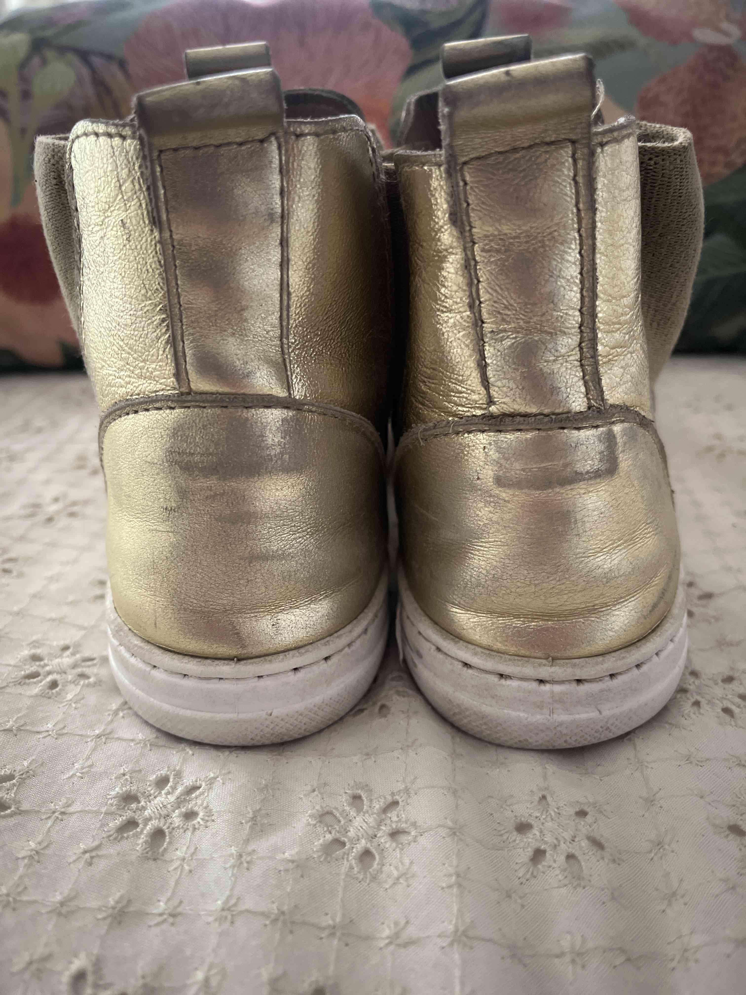 Botines cuero dorados 32 - miniatura 3