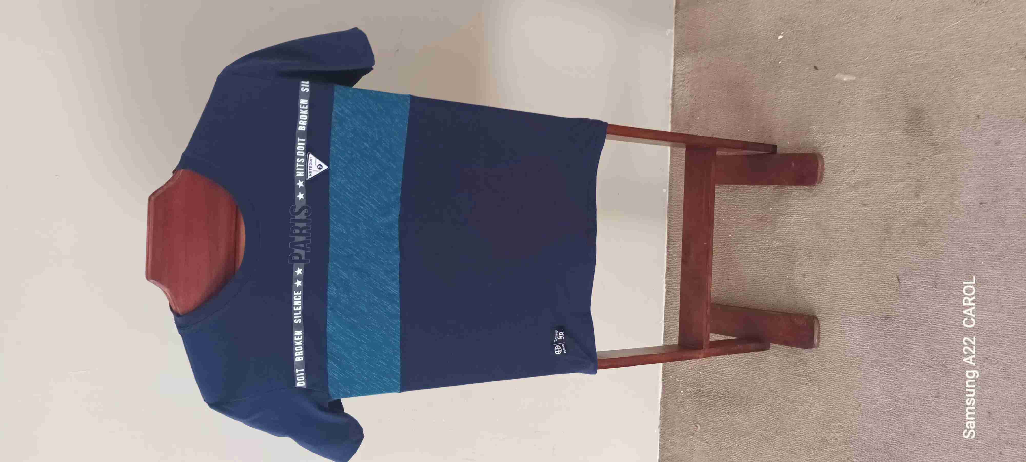 Polera azul con estampado - miniatura 1