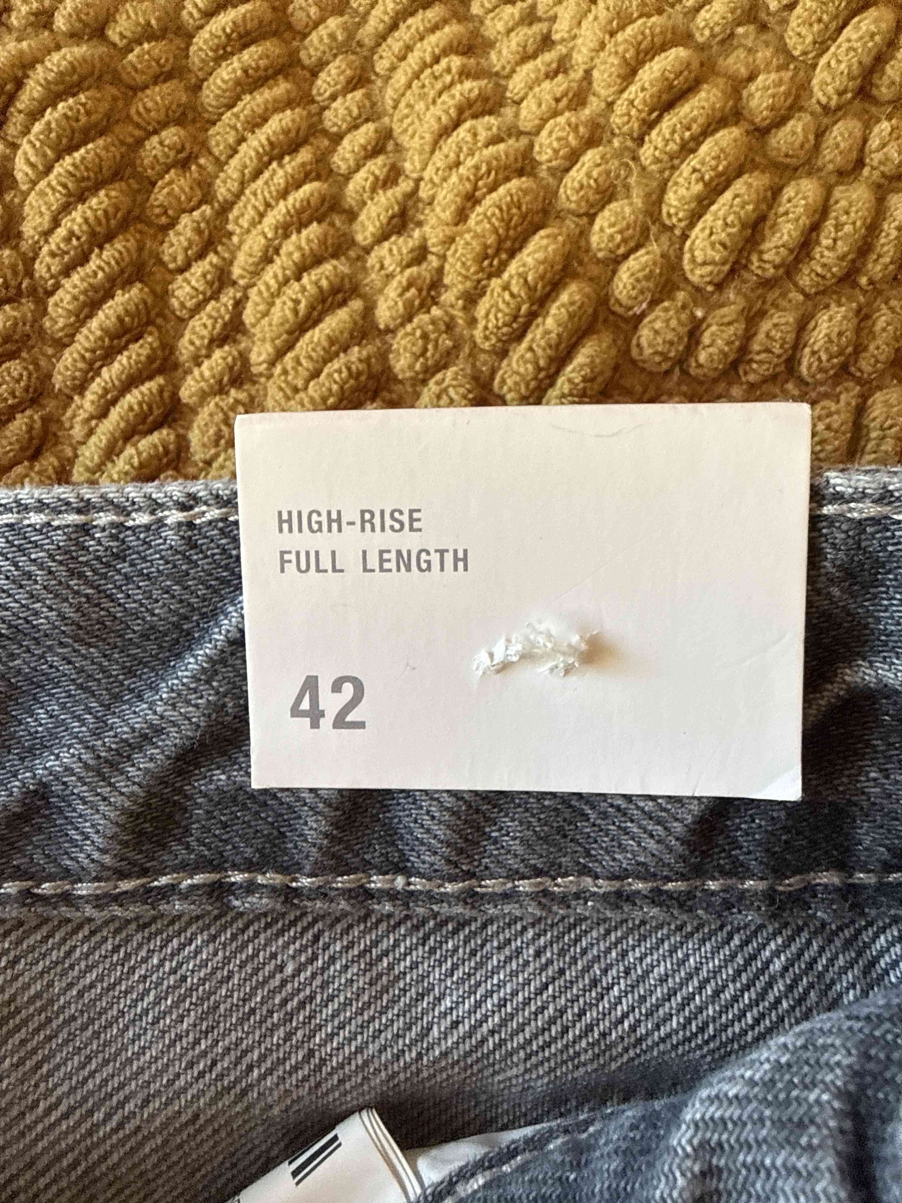 Jeans gris Zara wide leg tiro alto talla 42 - miniatura 4