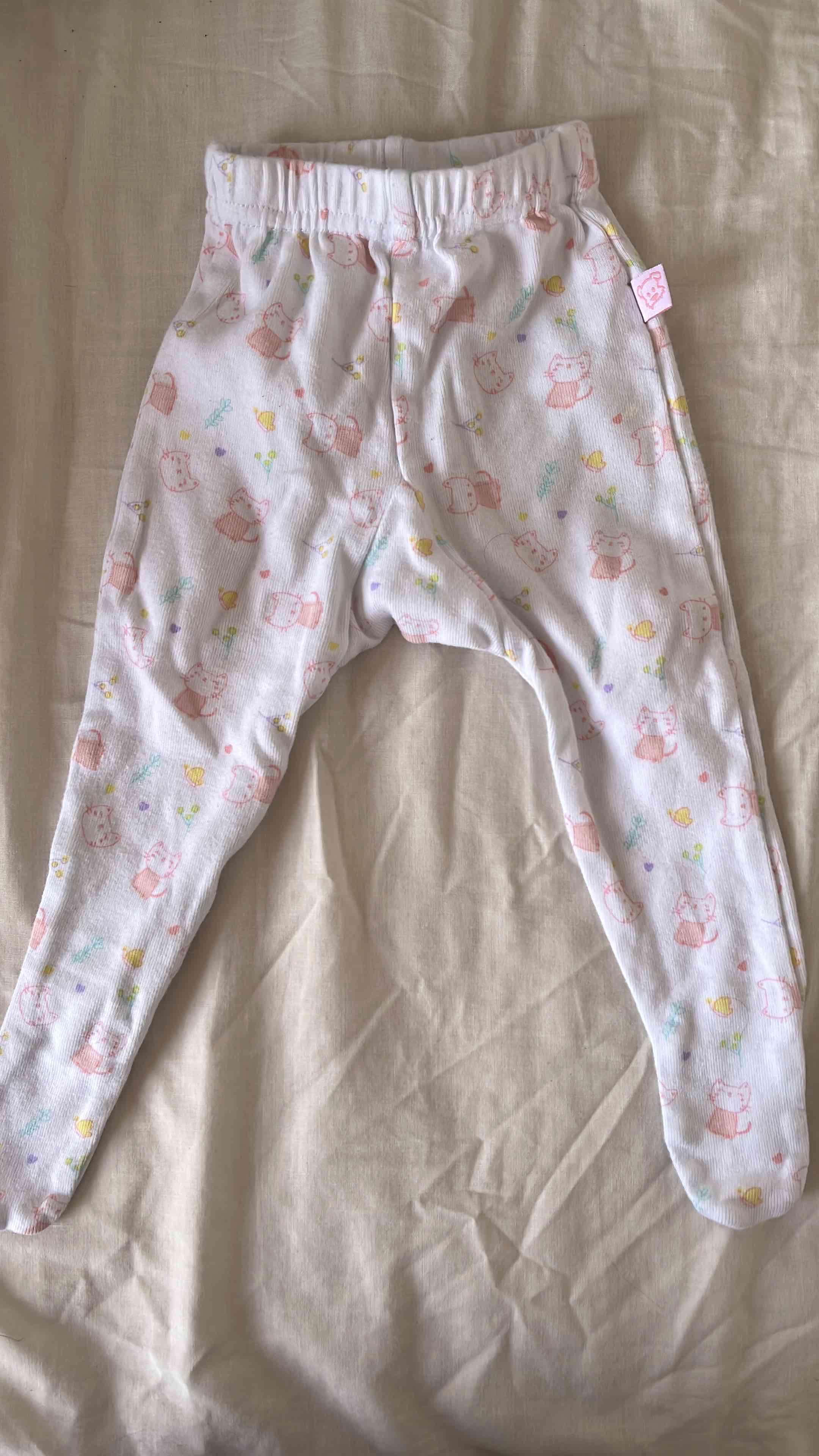 Pantalones bebé blanco estampado animalitos