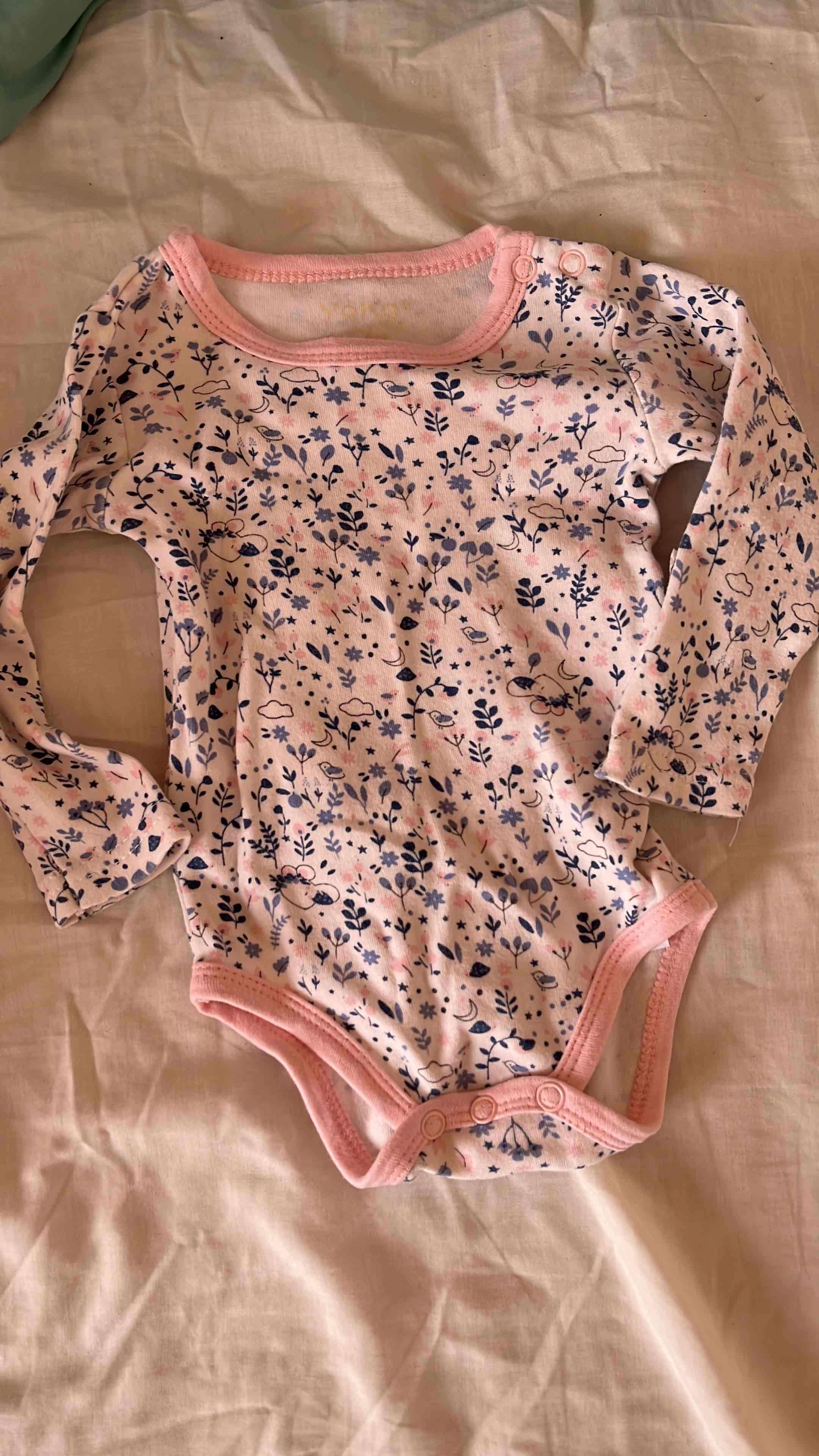 Body bebé floral rosa