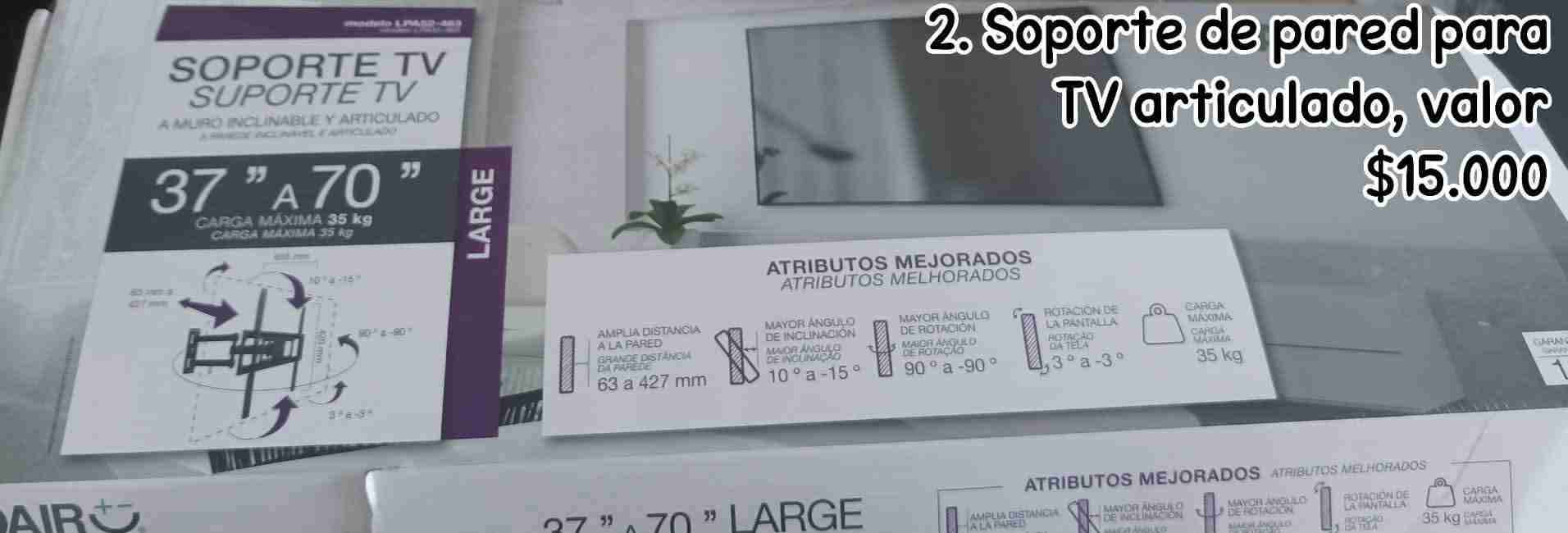 Soporte TV articulado 37" a 70" - miniatura 1