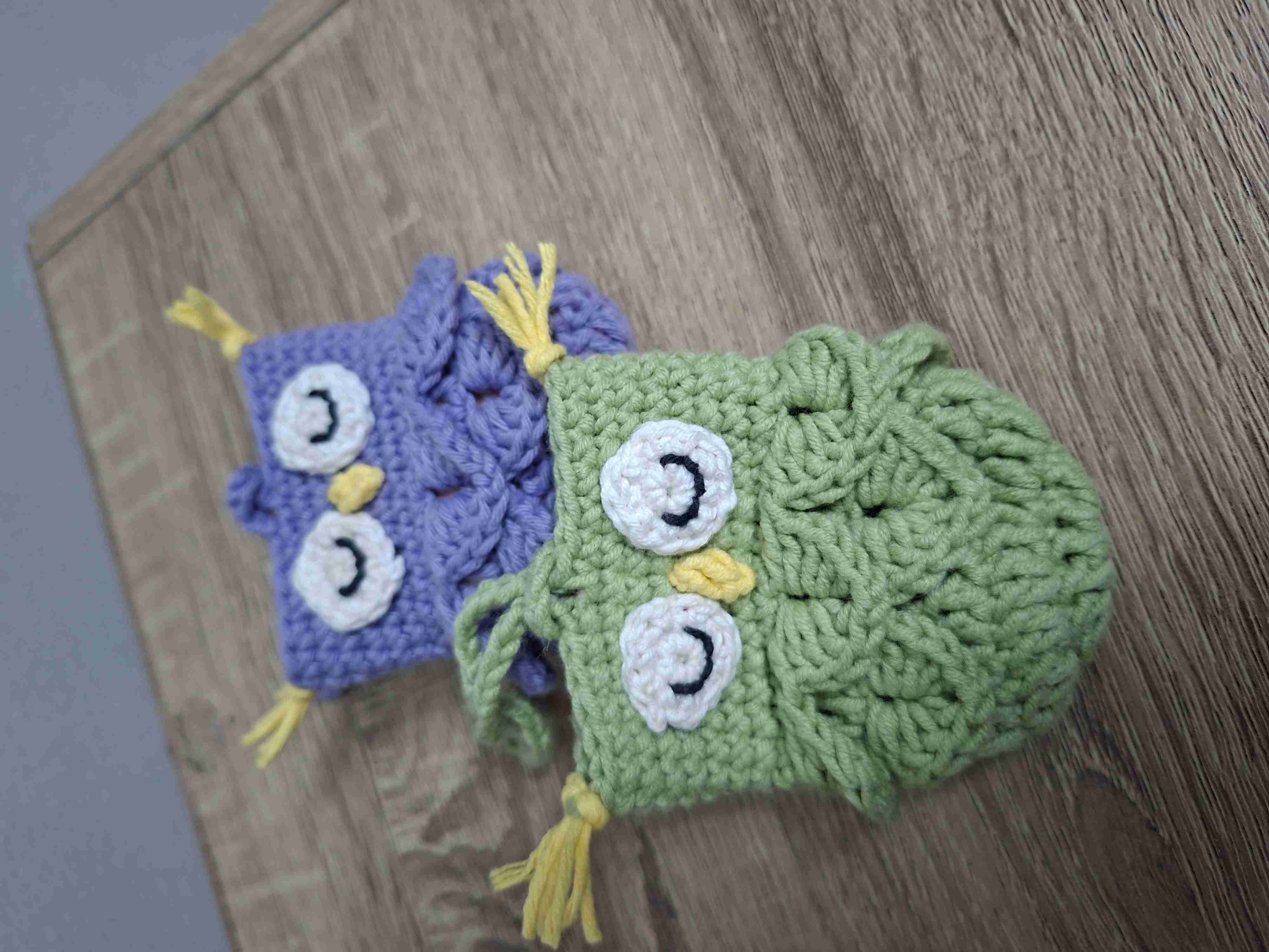 Fundas de audífonos tejidas de búho - miniatura 1