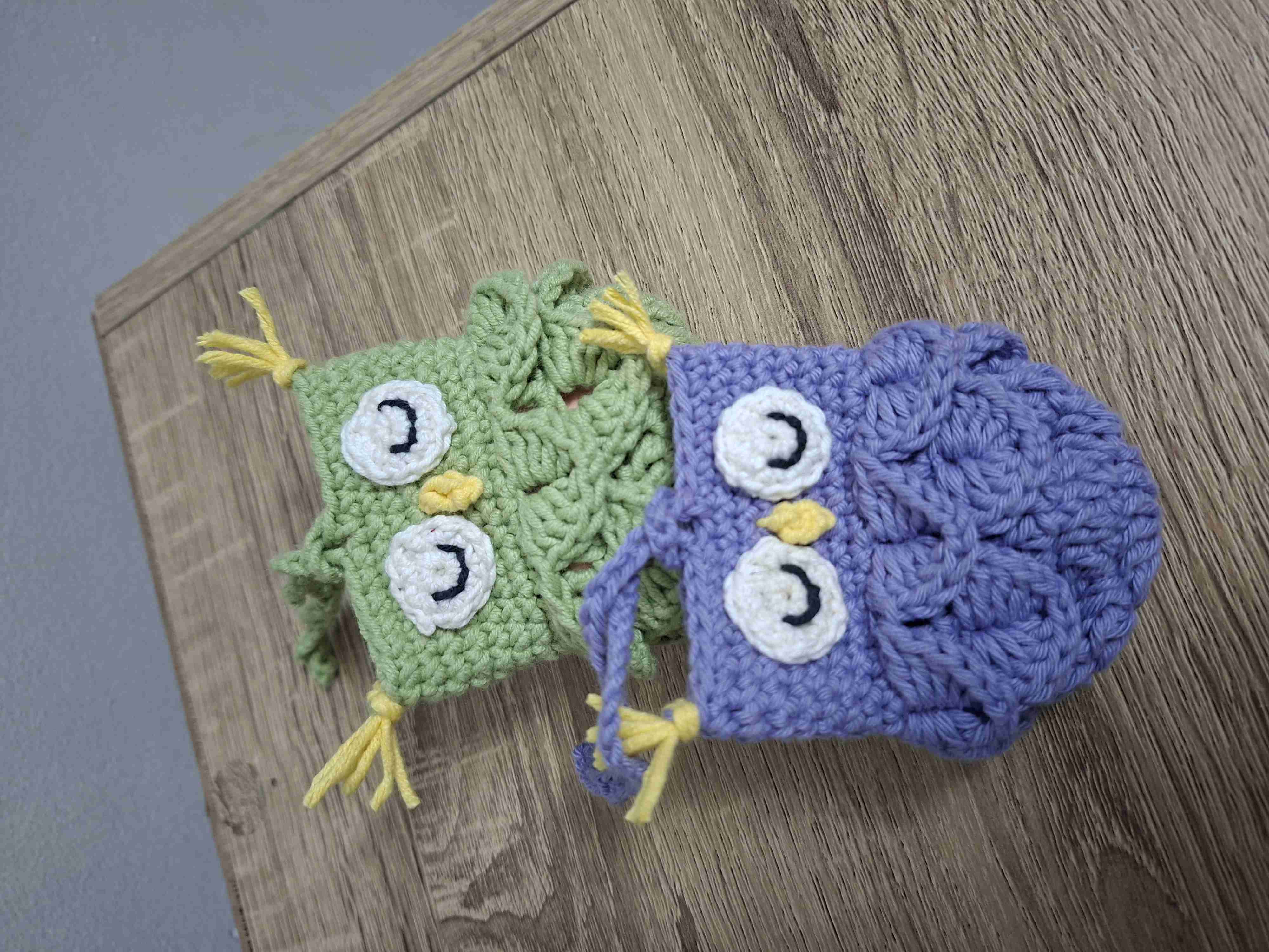 Fundas de audífonos tejidas de búho - miniatura 3