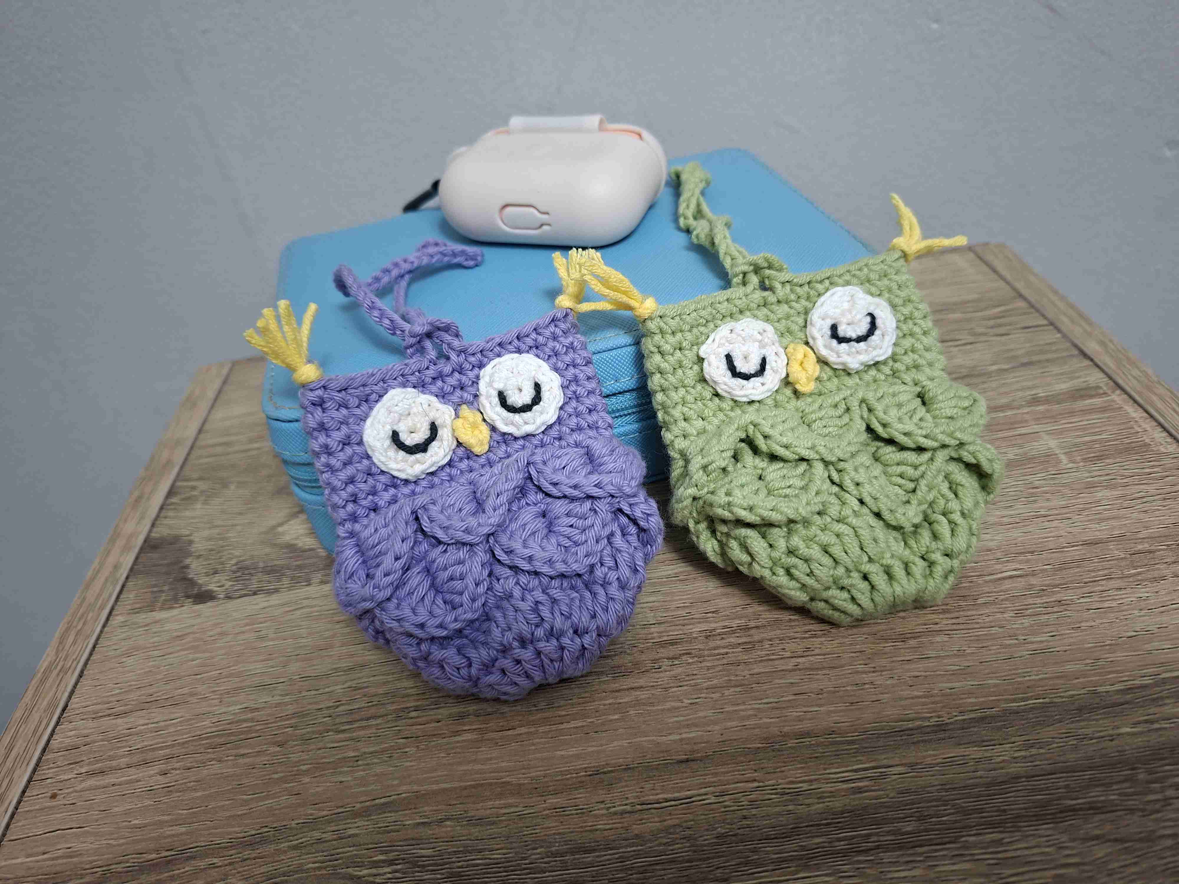 Fundas de audífonos tejidas de búho - miniatura 4