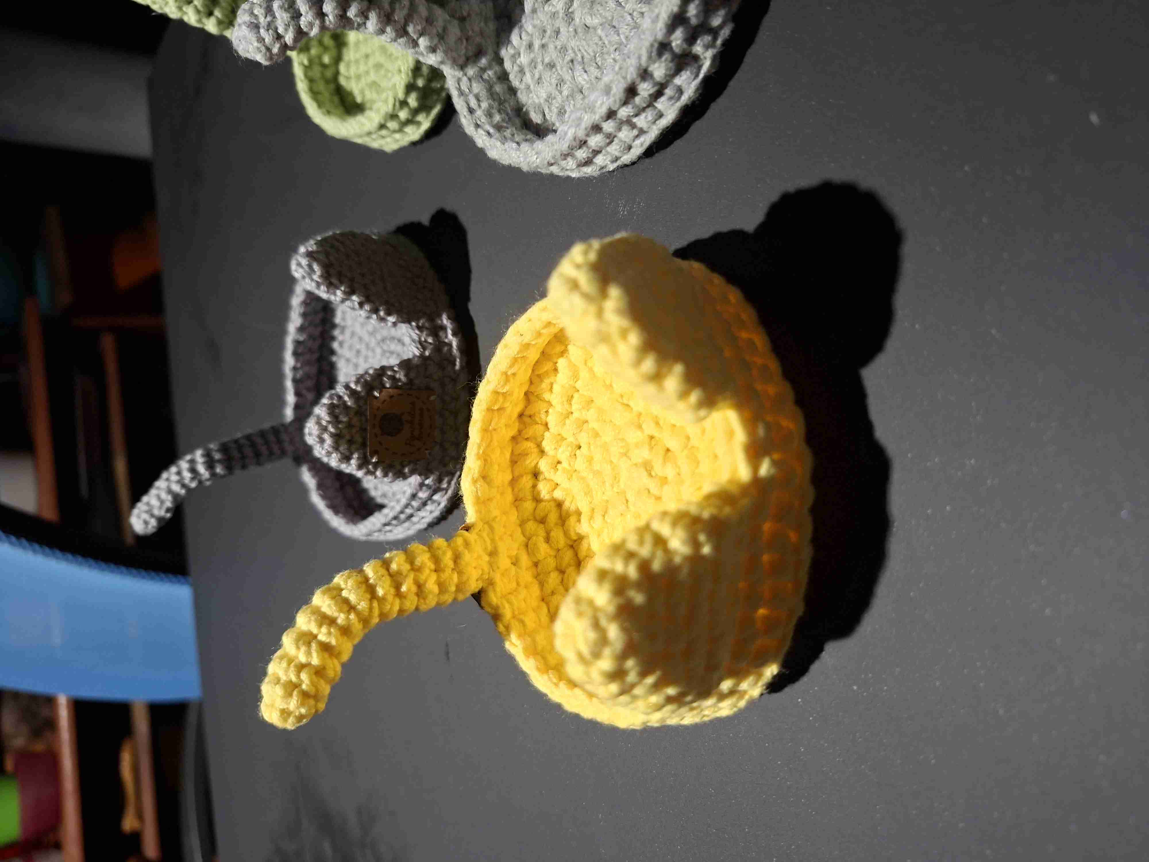 Posavasos-tasa tejidas multicolor - miniatura 3