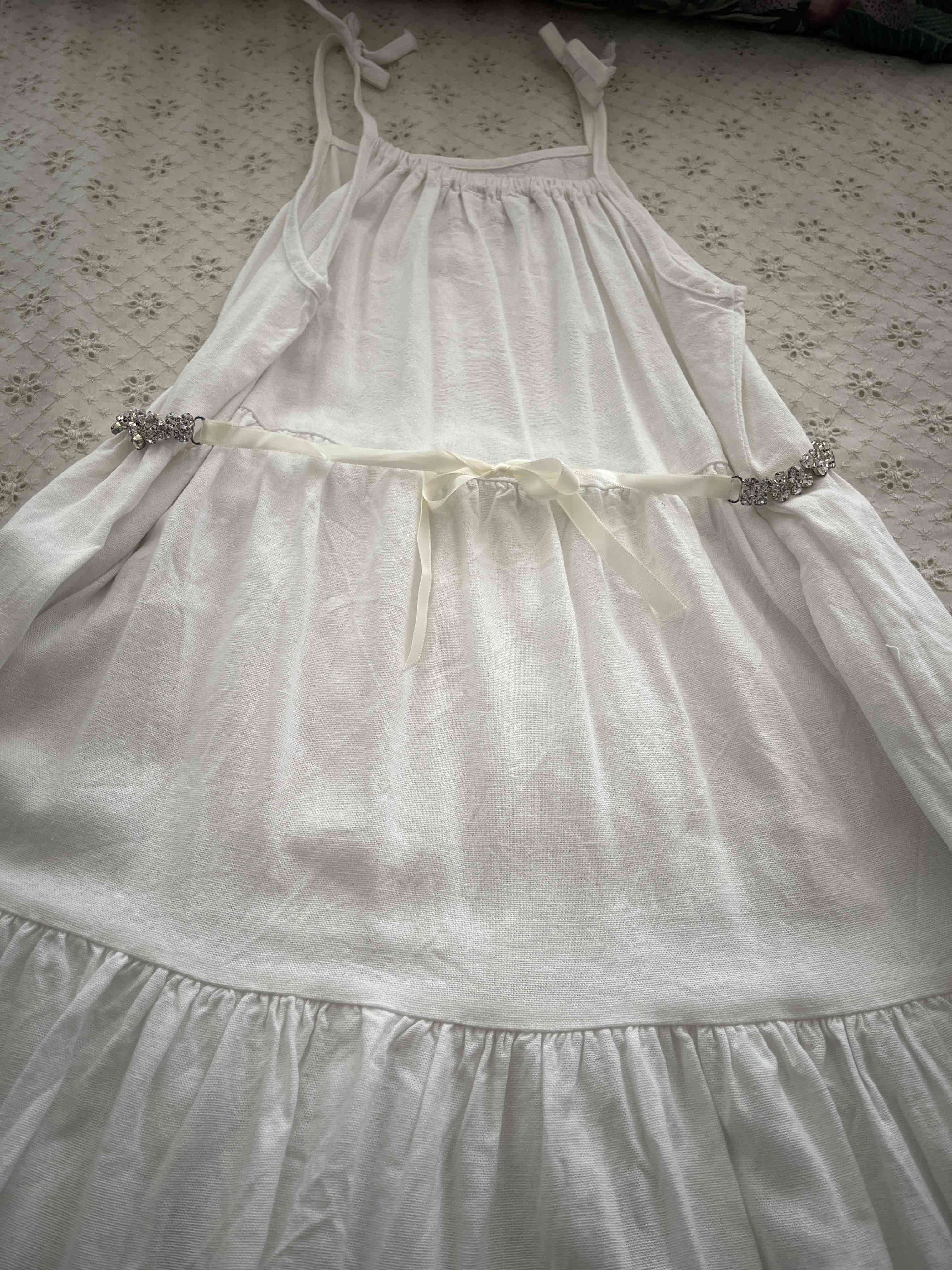 Vestido lino con detalle brillante talla 10 - miniatura 4