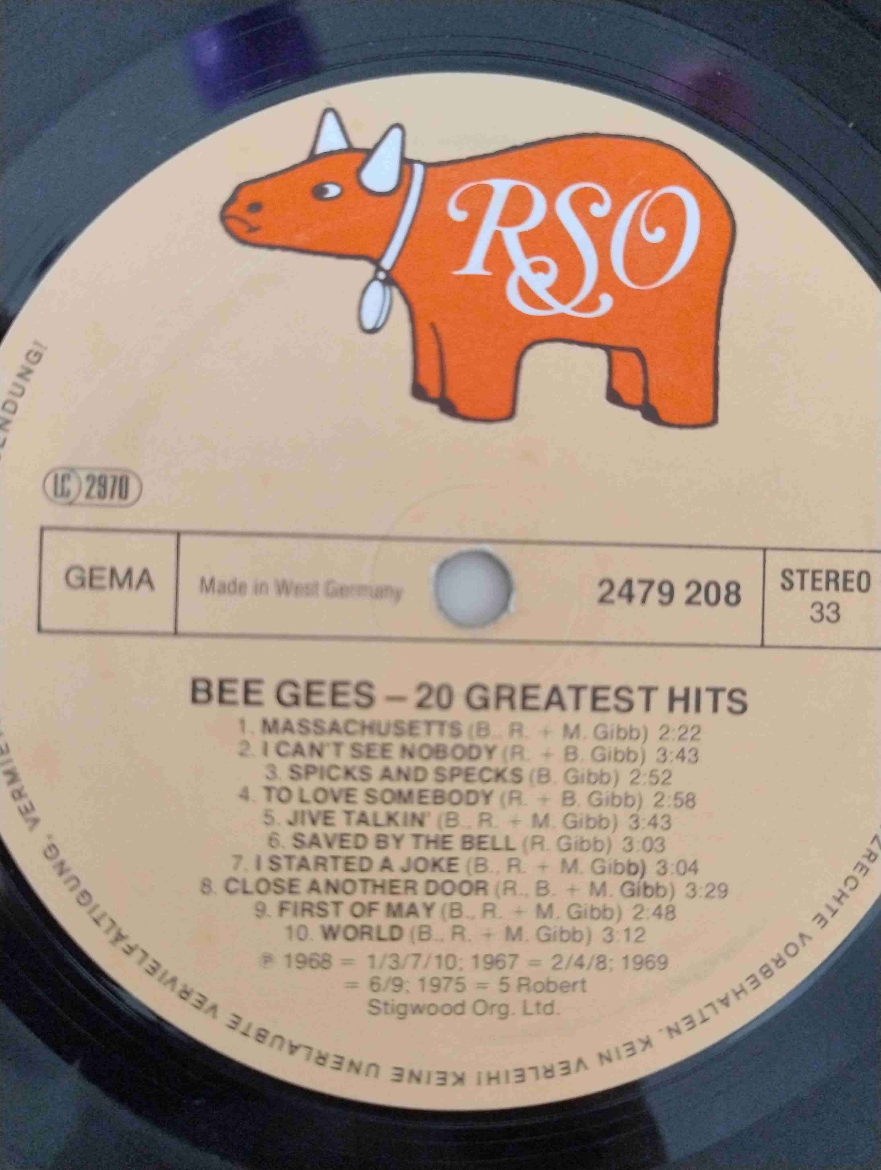 Vinilo Bee Gees 20 Greatest Hits - miniatura 3