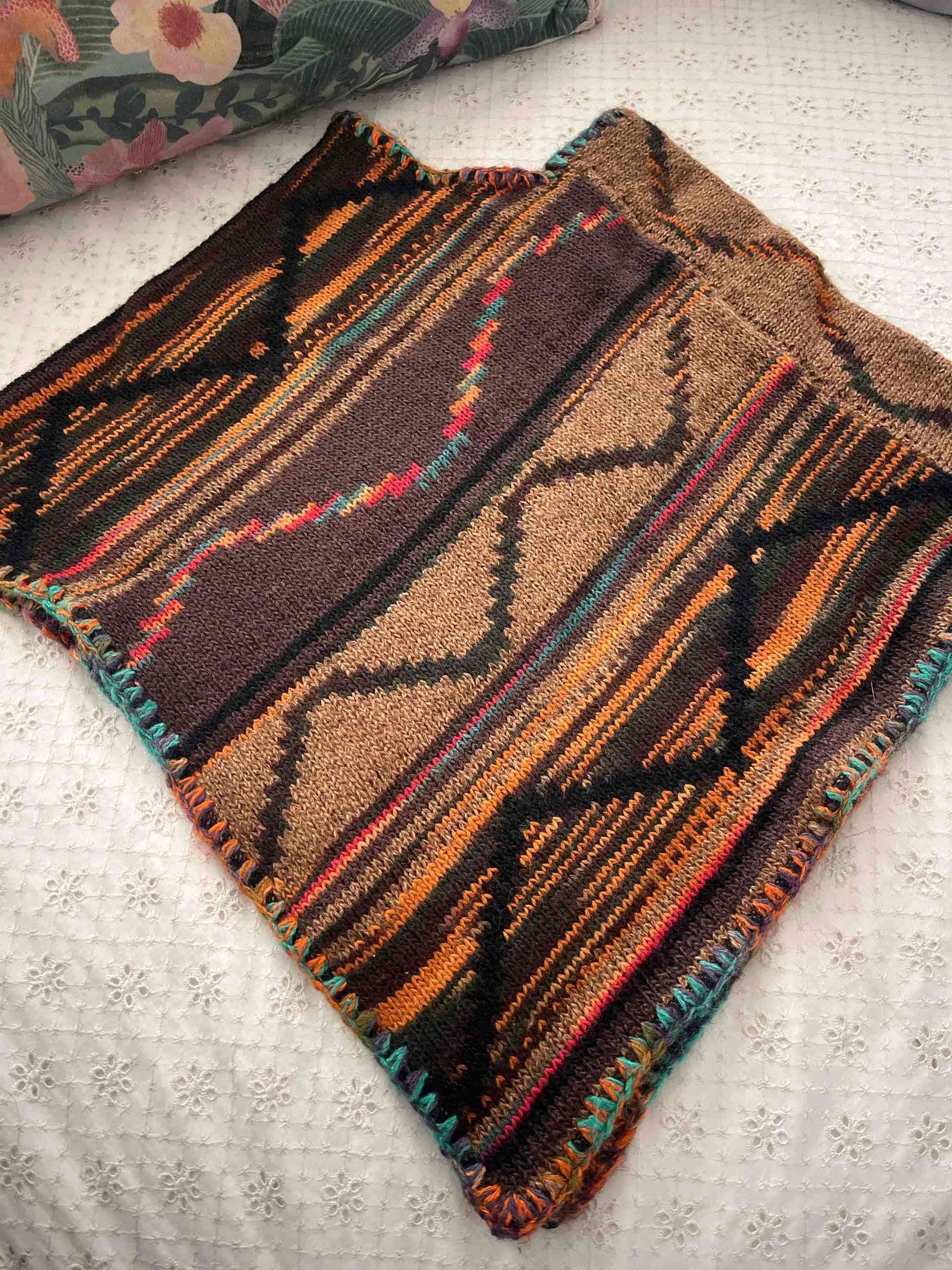 Poncho tejido multicolor talla 5/7 - miniatura 3