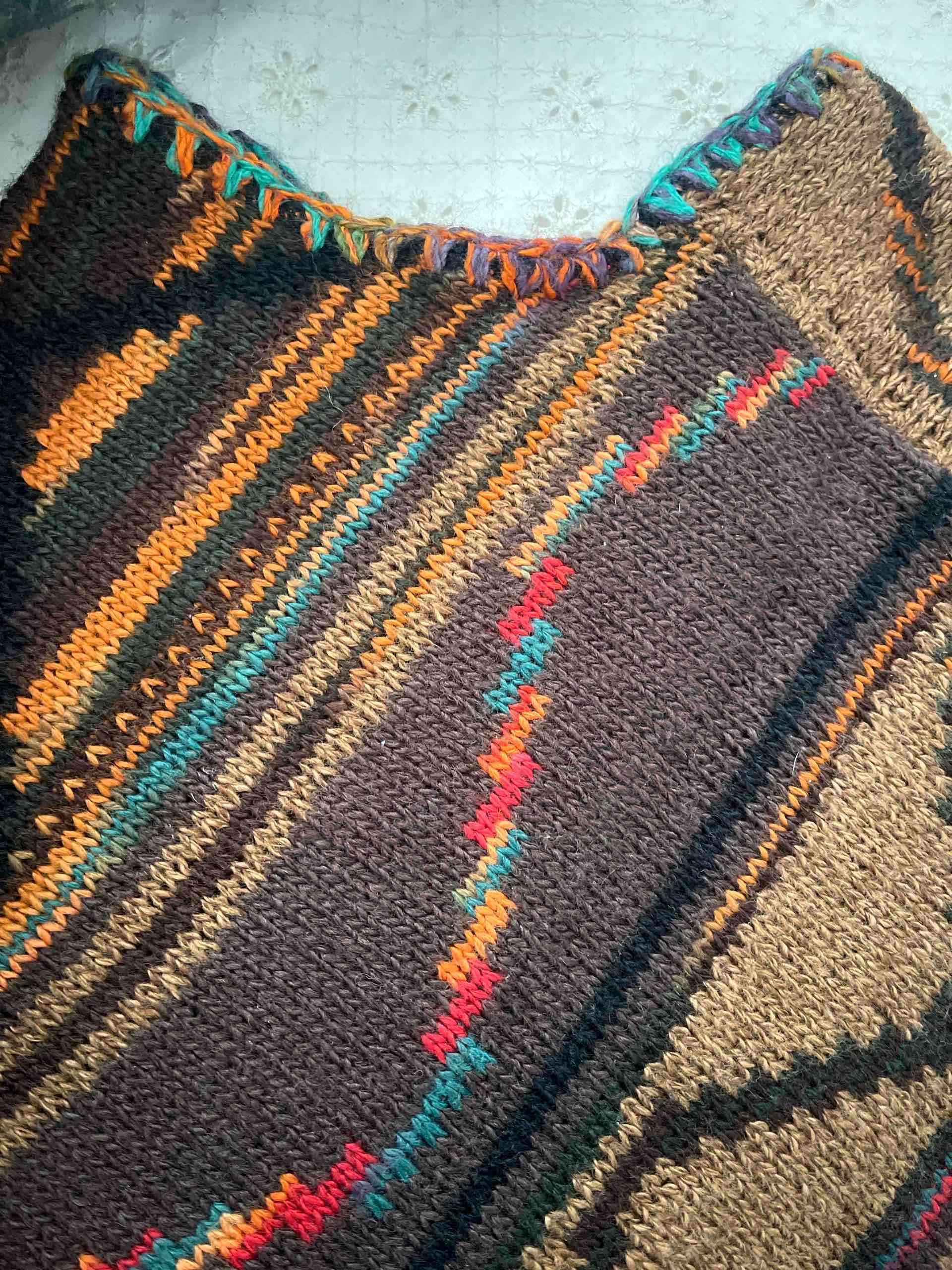 Poncho tejido multicolor talla 5/7 - miniatura 4