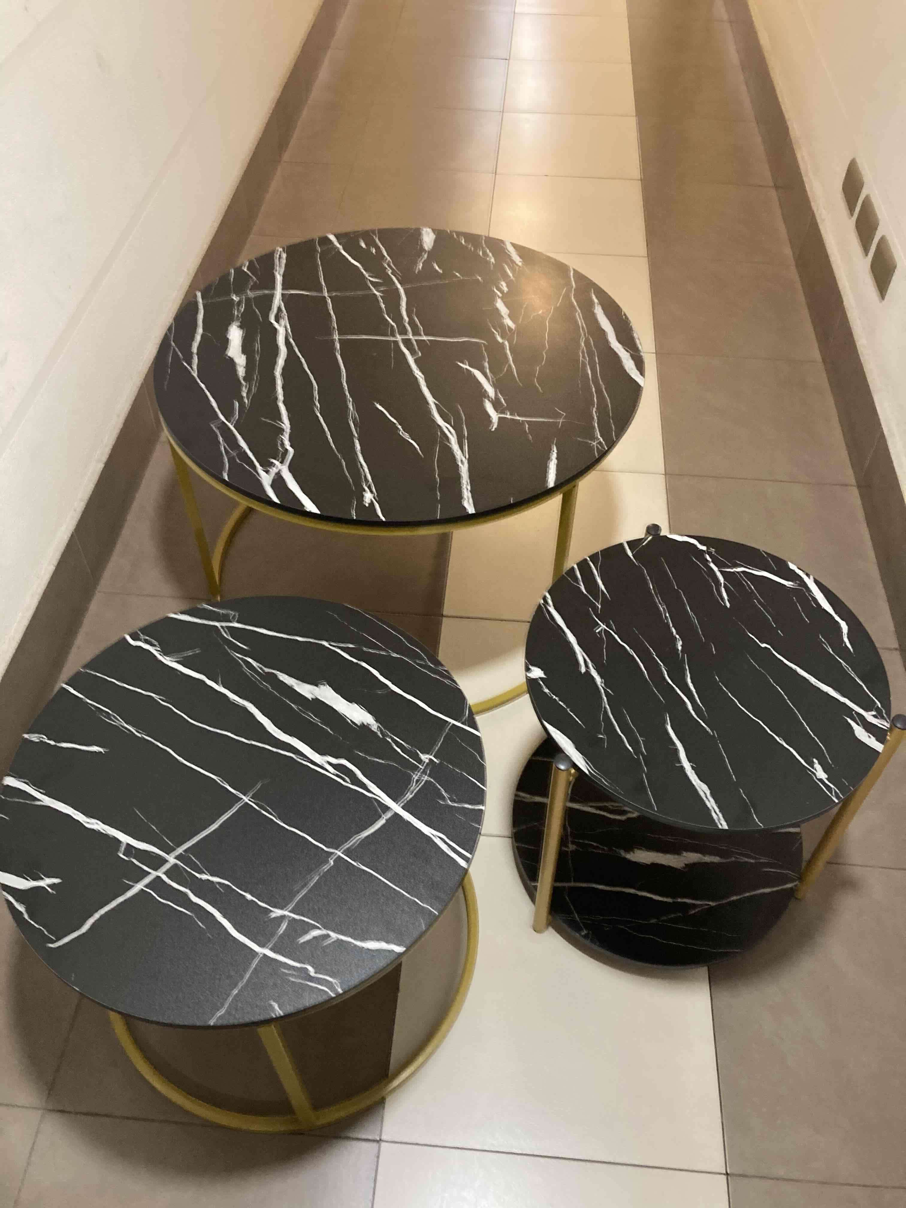 Juego de mesas de centro mármol - miniatura 1