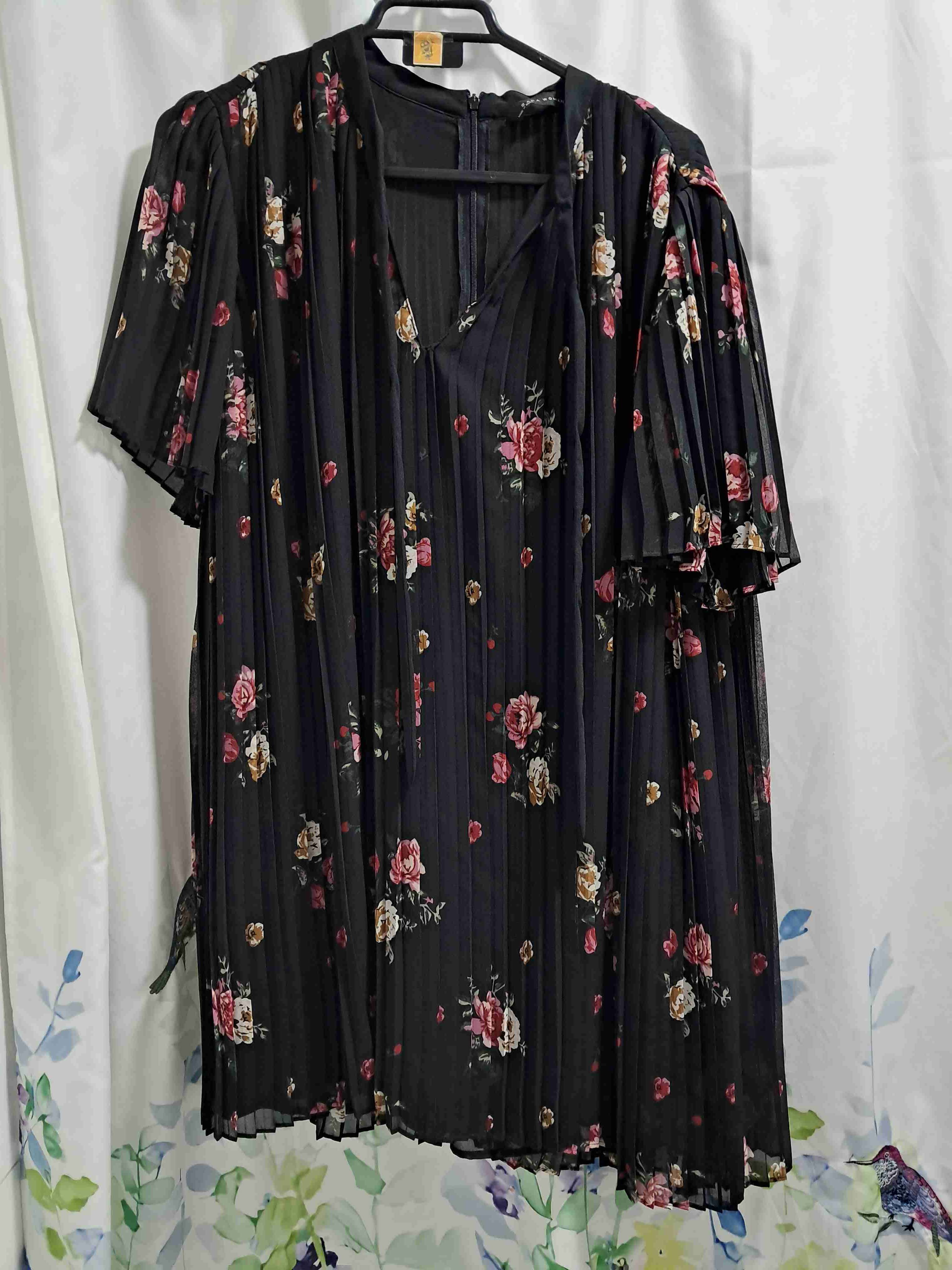 Vestido Floral Plisado Zara - miniatura 2