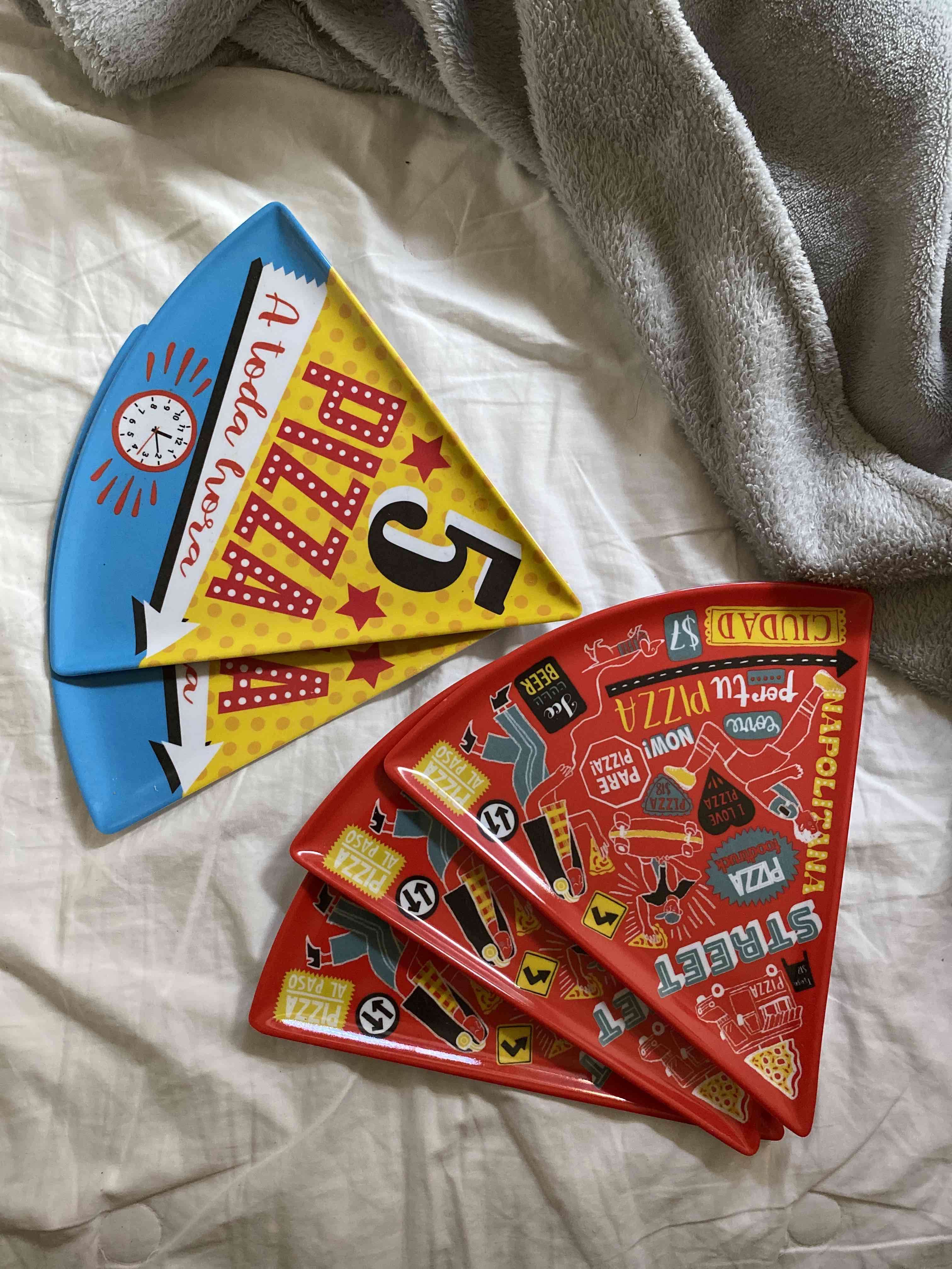 Platos temáticos de pizza