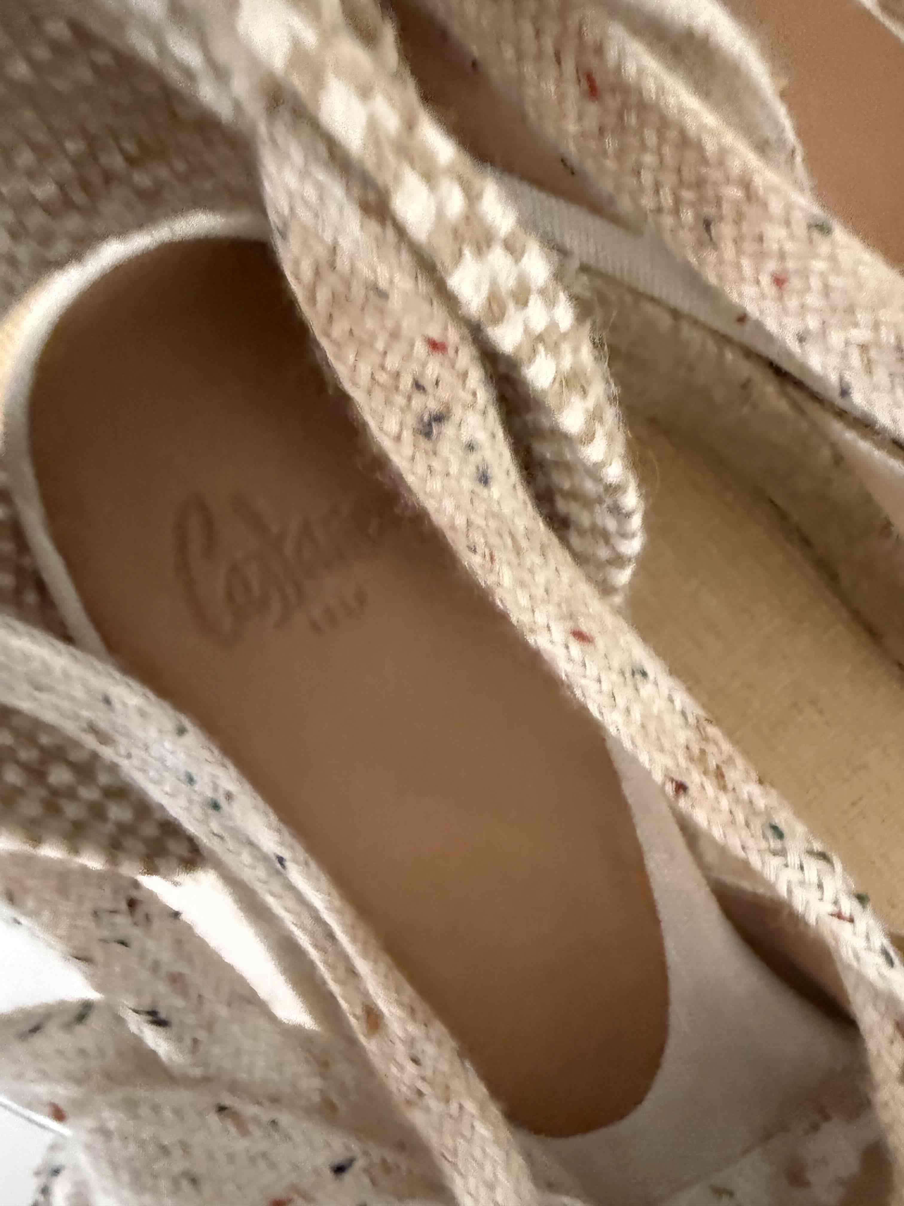 Alpargatas de plataforma beige #37 nuevas - miniatura 2